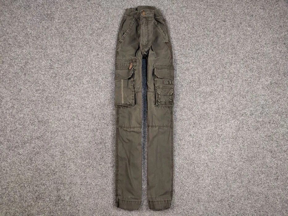 Japanese Brand Vintage Cargo Pants Travis Scott Japan Zip Pocket Olive Size US 33 - 1 Thumbnail