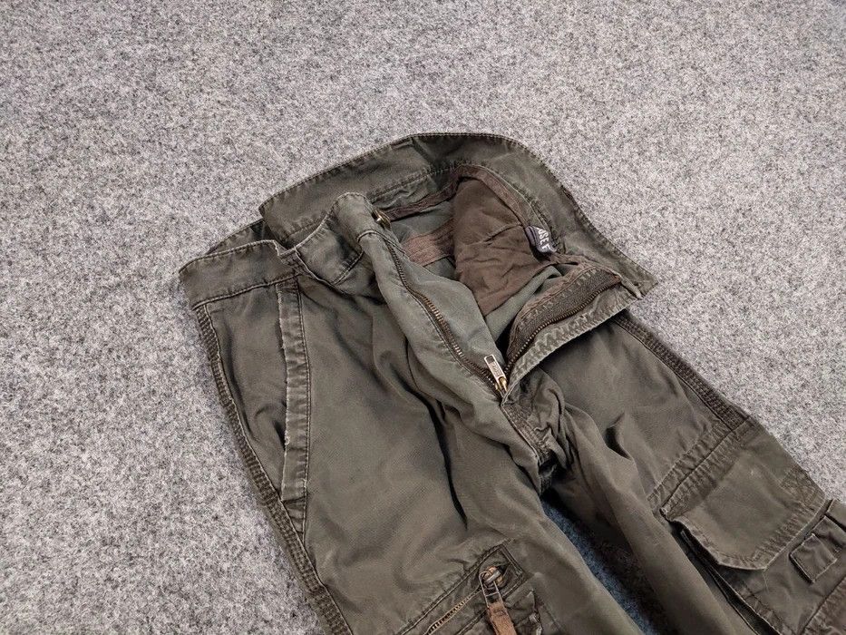 Japanese Brand Vintage Cargo Pants Travis Scott Japan Zip Pocket Olive Size US 33 - 8 Thumbnail