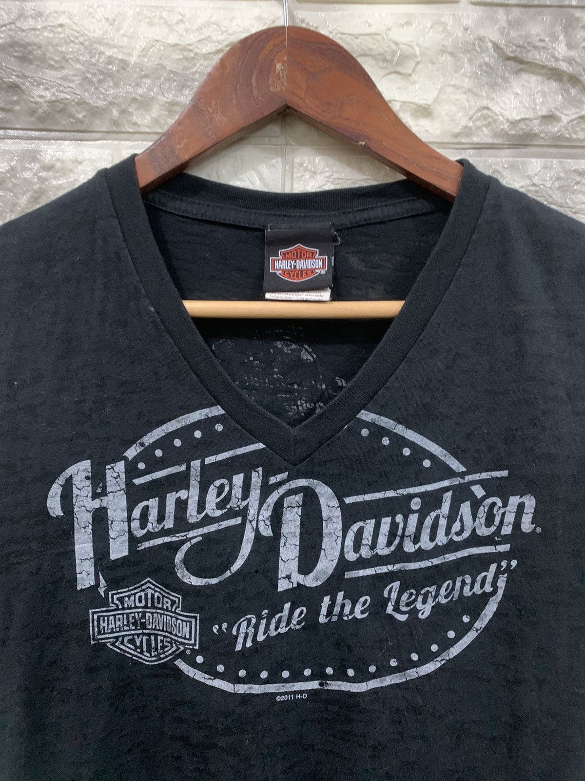 Harley Davidson × Vintage Vintage Harley Davidson Women’s Tee Size L / US 10 / IT 46 - 2 Thumbnail
