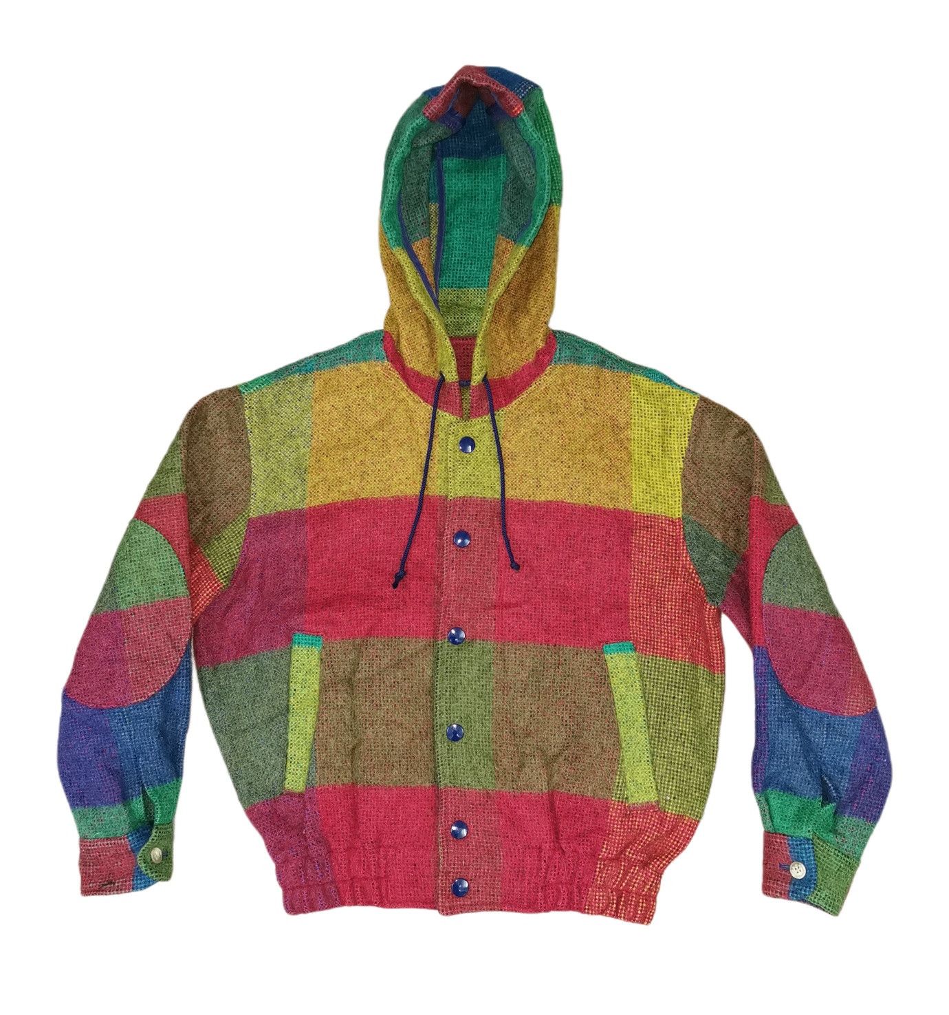 New Yorker Wool Colorblock Hoodie Bomber Jacket