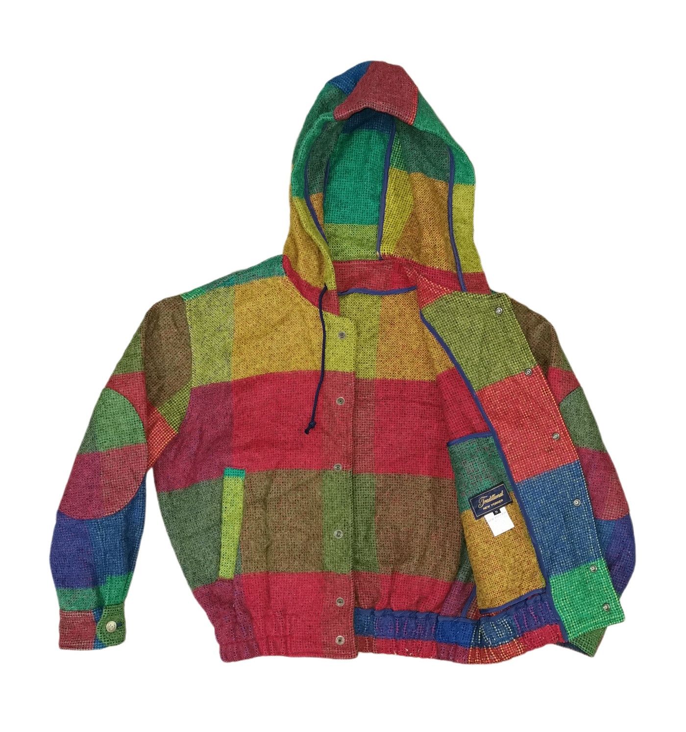 Japanese Brand New Yorker Wool Colorblock Hoodie Bomber Jacket Size US S / EU 44-46 / 1 - 7 Thumbnail