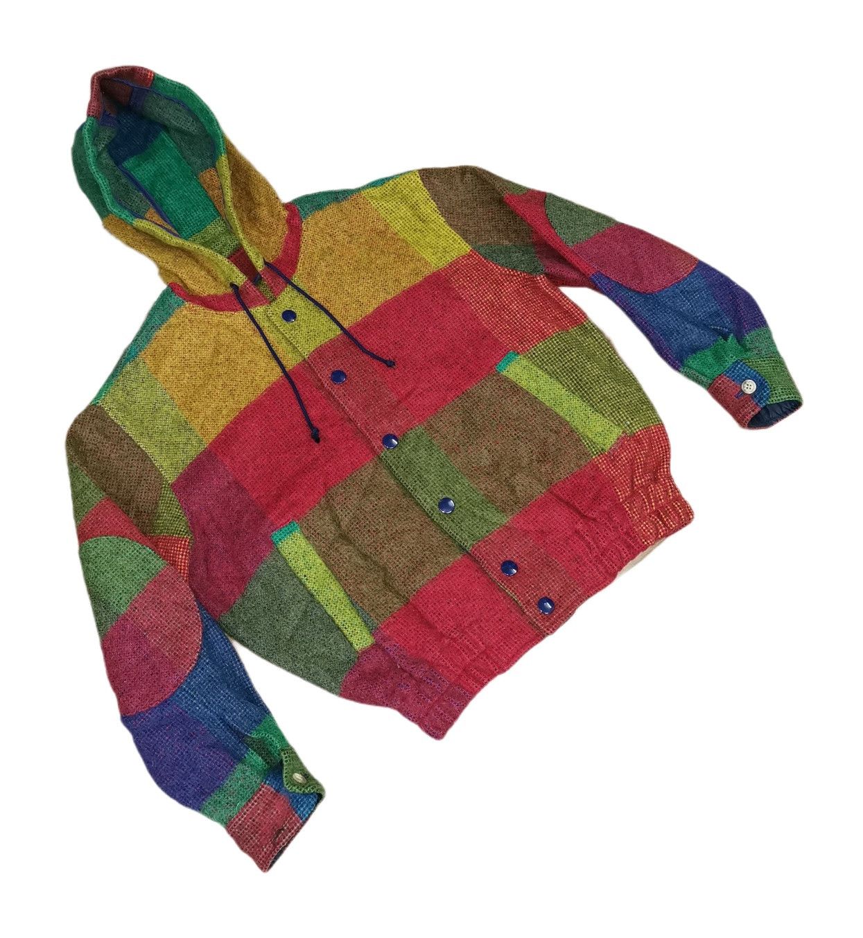 Japanese Brand New Yorker Wool Colorblock Hoodie Bomber Jacket Size US S / EU 44-46 / 1 - 2 Thumbnail