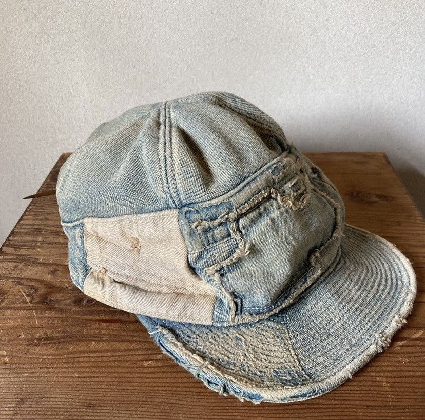 極美品 Kapital 12oz denim ハット Kapital 12oz Denim THE OLD MAN AND THE SEA Cap Midtone