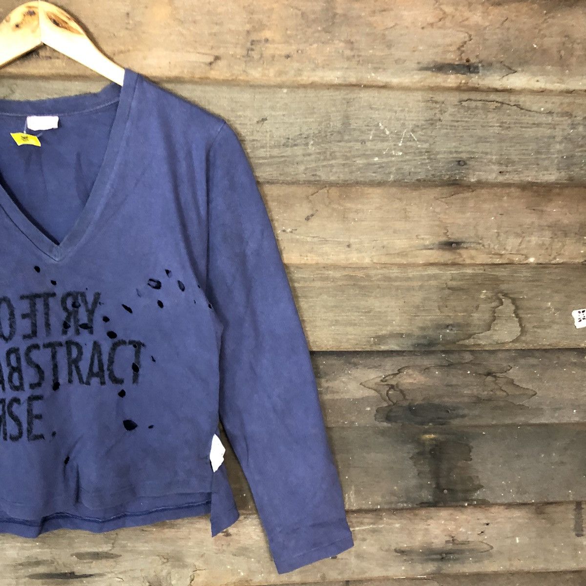 Paul Smith Paul Smith Blue distressed crop top Sweatshirt #3913 Size M / US 6-8 / IT 42-44 - 5 Thumbnail