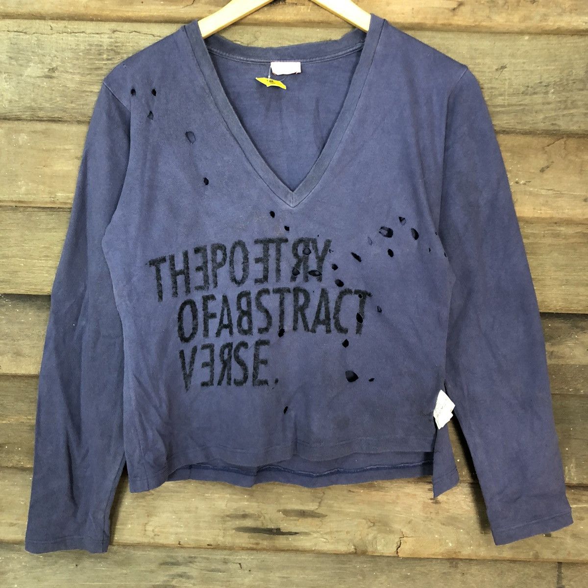 Paul Smith Paul Smith Blue distressed crop top Sweatshirt #3913 Size M / US 6-8 / IT 42-44 - 8 Thumbnail