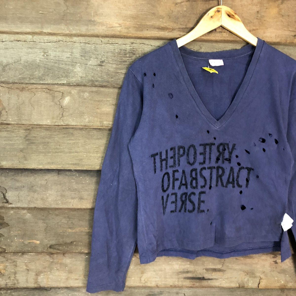 Paul Smith Paul Smith Blue distressed crop top Sweatshirt #3913 Size M / US 6-8 / IT 42-44 - 7 Thumbnail