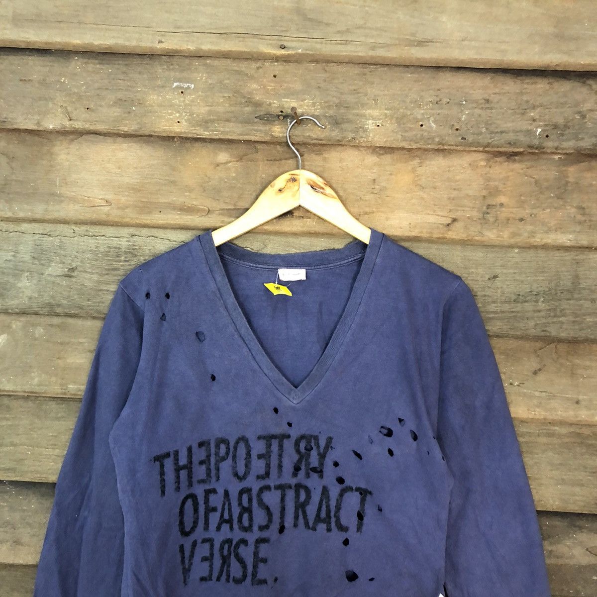 Paul Smith Paul Smith Blue distressed crop top Sweatshirt #3913 Size M / US 6-8 / IT 42-44 - 9 Thumbnail