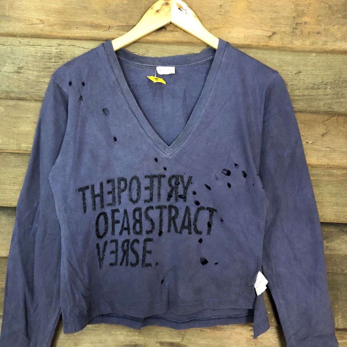 Paul Smith Paul Smith Blue distressed crop top Sweatshirt #3913 Size M / US 6-8 / IT 42-44 - 10 Thumbnail