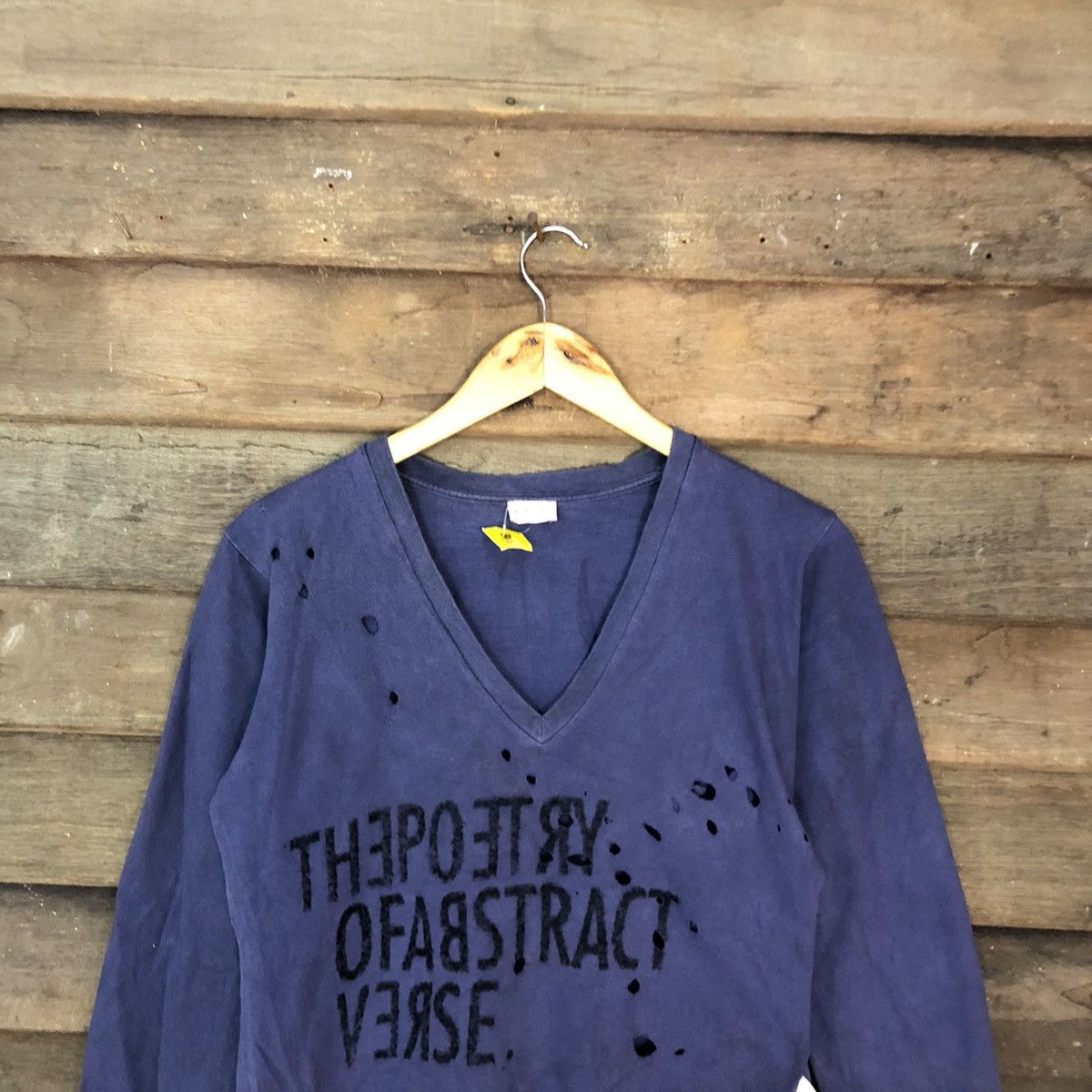 Paul Smith Paul Smith Blue distressed crop top Sweatshirt #3913 Size M / US 6-8 / IT 42-44 - 2 Thumbnail