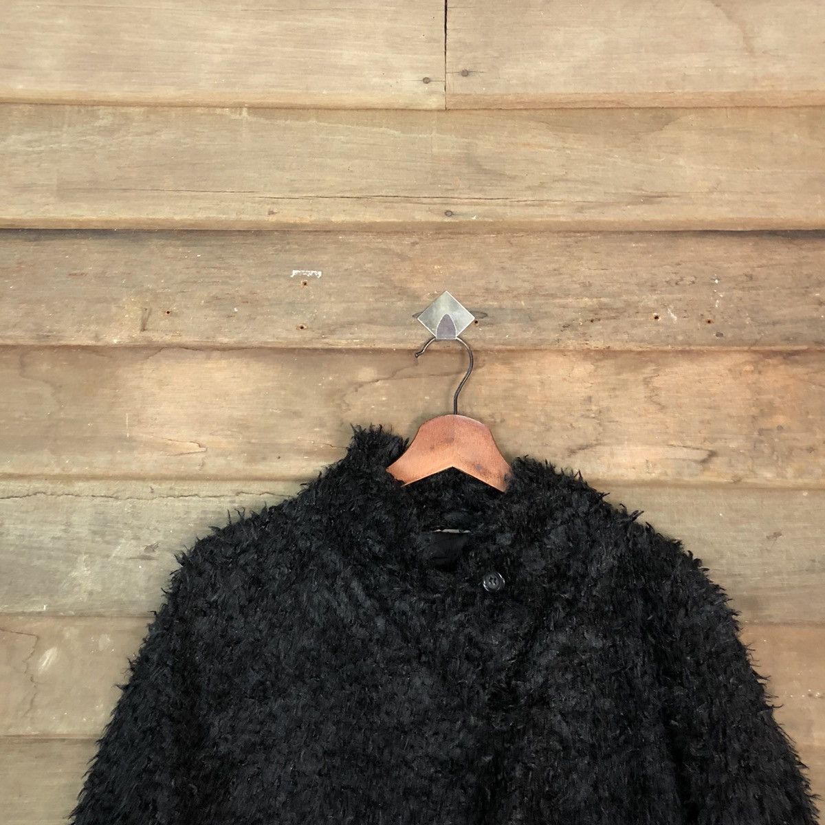 Homespun Knitwear L&Beautiful Black Shag Shaggy Fur Mohair Knitwear #6699 Size M / US 6-8 / IT 42-44 - 2 Thumbnail