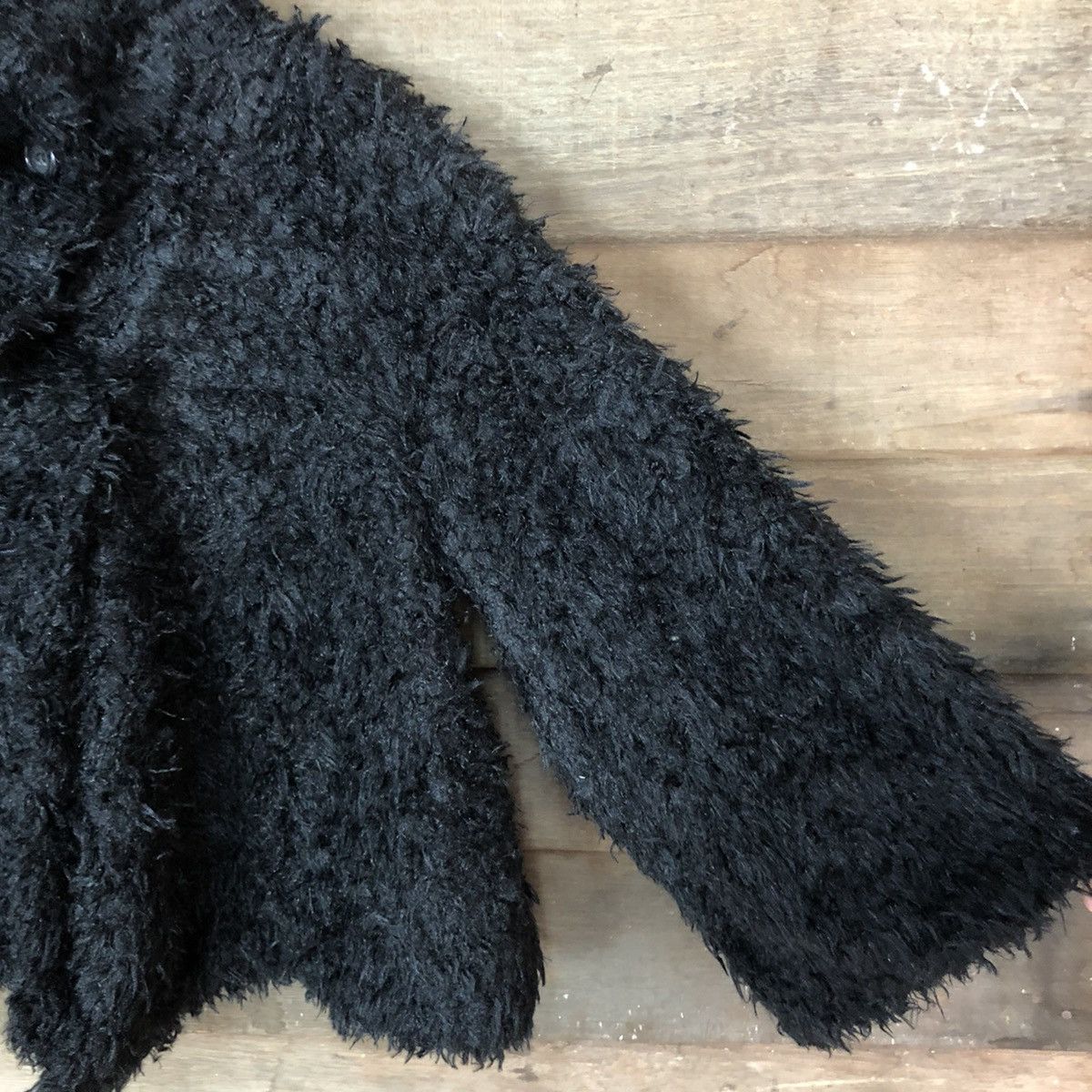 Homespun Knitwear L&Beautiful Black Shag Shaggy Fur Mohair Knitwear #6699 Size M / US 6-8 / IT 42-44 - 5 Thumbnail