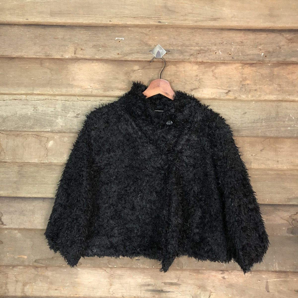 Homespun Knitwear L&Beautiful Black Shag Shaggy Fur Mohair Knitwear #6699 Size M / US 6-8 / IT 42-44 - 1 Thumbnail