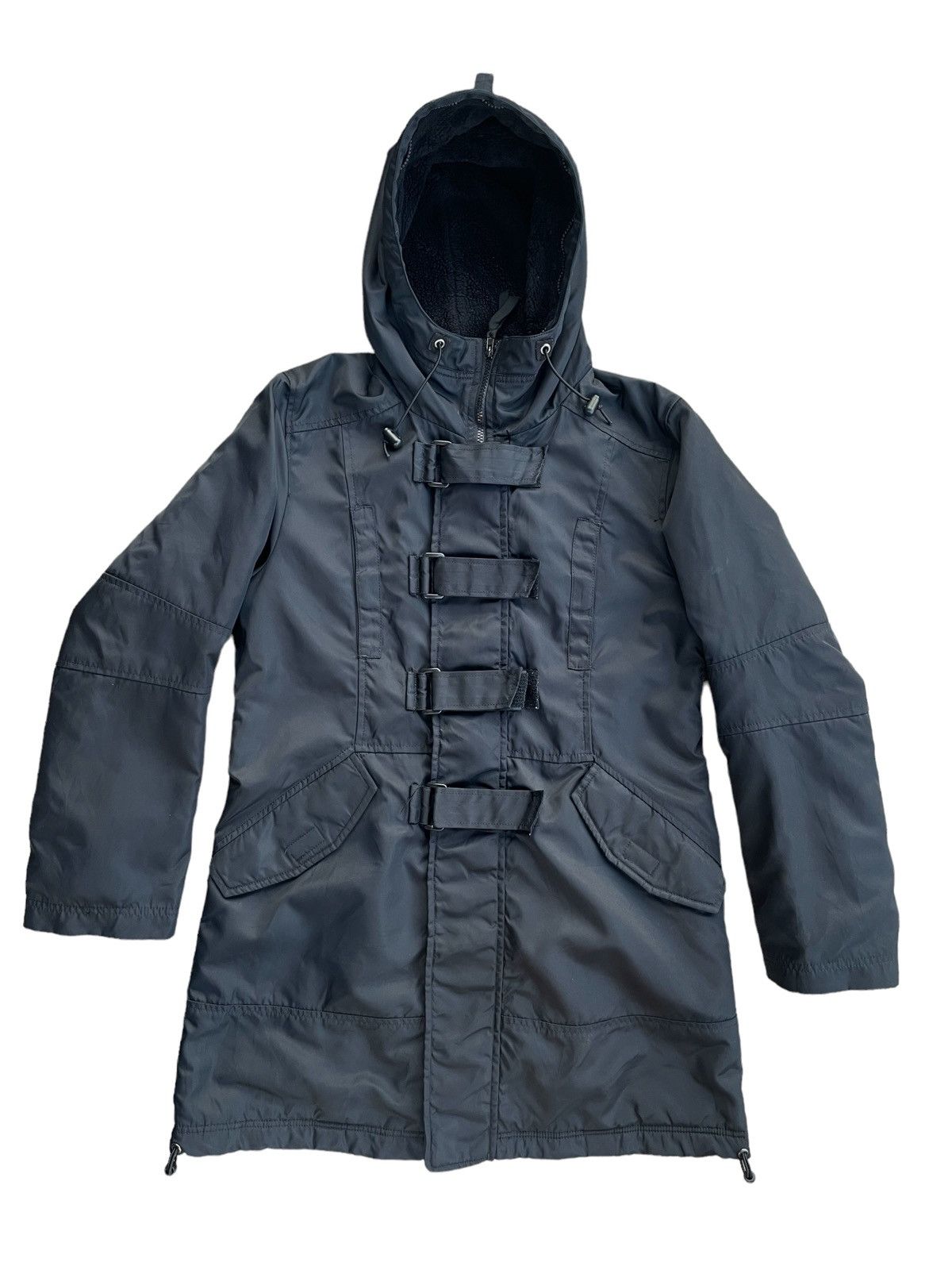 image of Avant Garde Japanese Batsu Boys Parachute Techwear Style Jacket in Black, Men's (Size Medium)