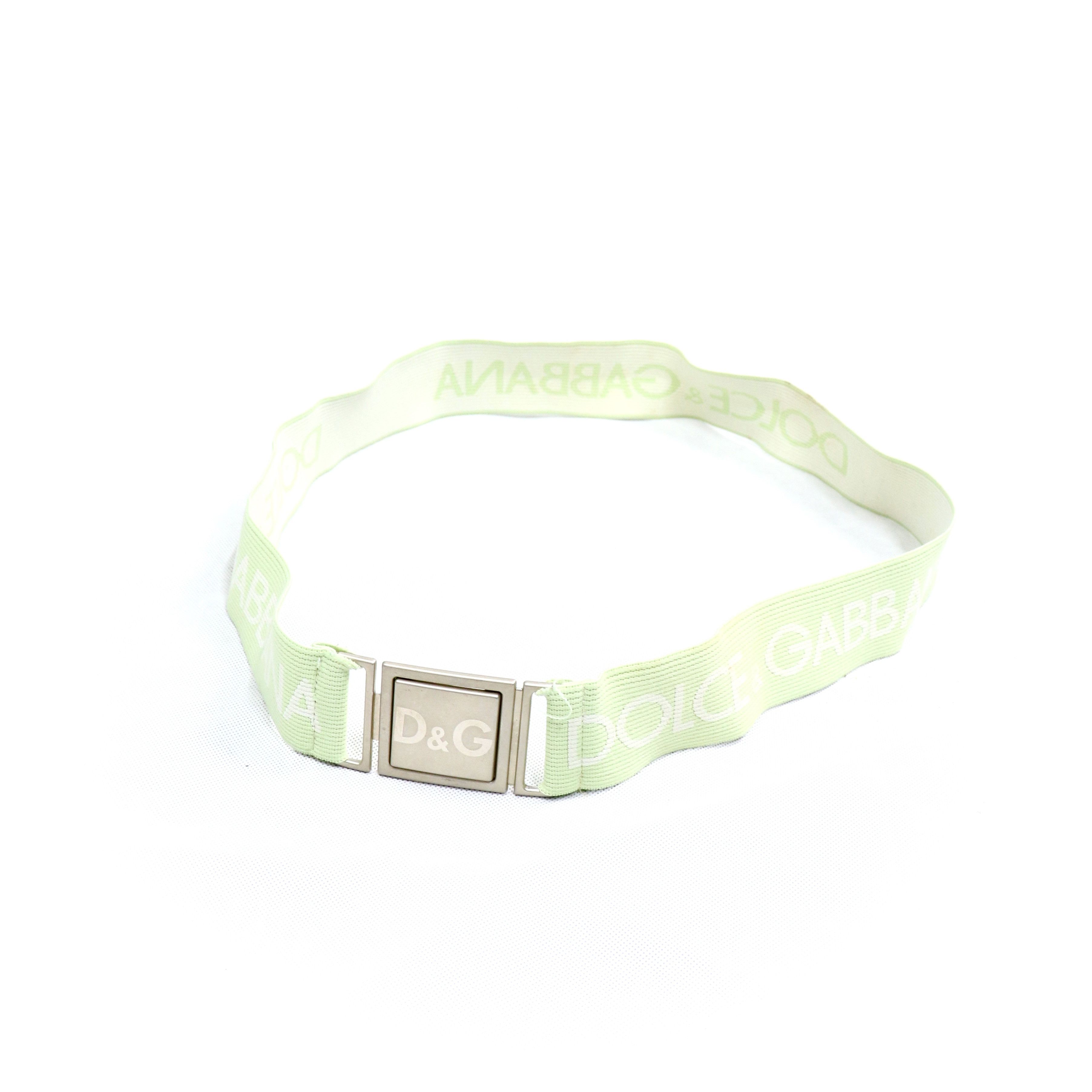 Dolce & Gabbana Mint Elastic Stretch Belt Size ONE SIZE - 1 Thumbnail