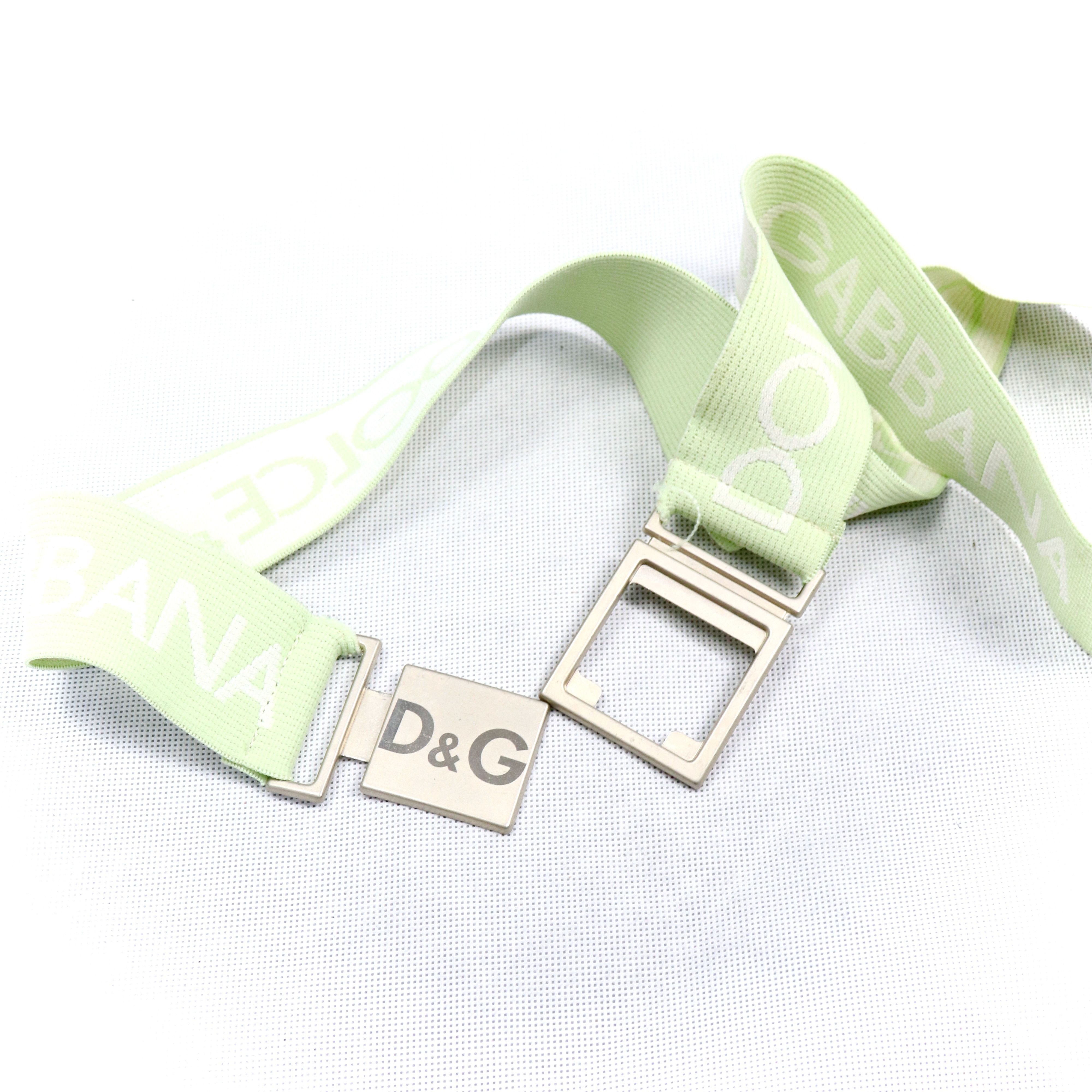 Dolce & Gabbana Mint Elastic Stretch Belt Size ONE SIZE - 3 Thumbnail