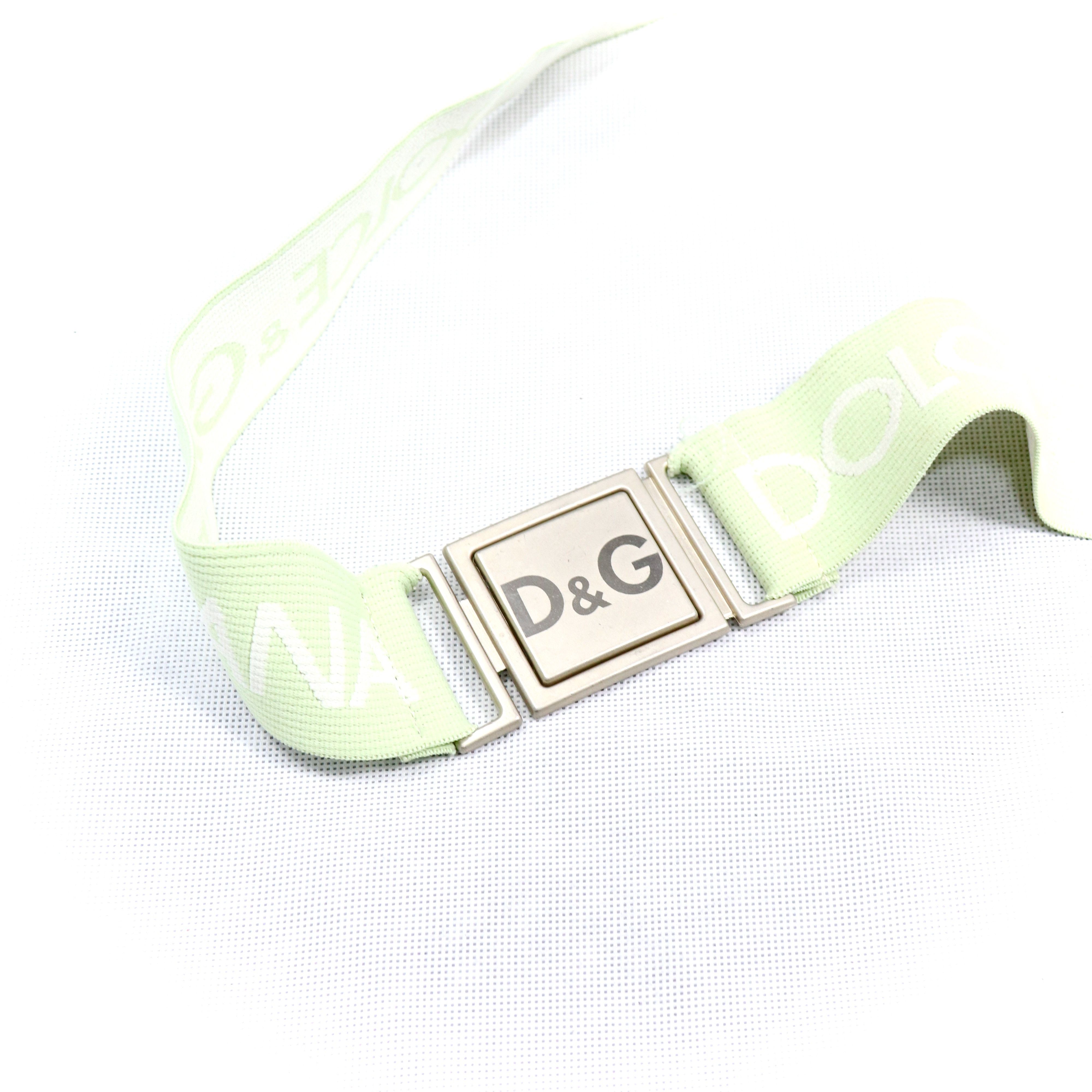 Dolce & Gabbana Mint Elastic Stretch Belt Size ONE SIZE - 2 Thumbnail