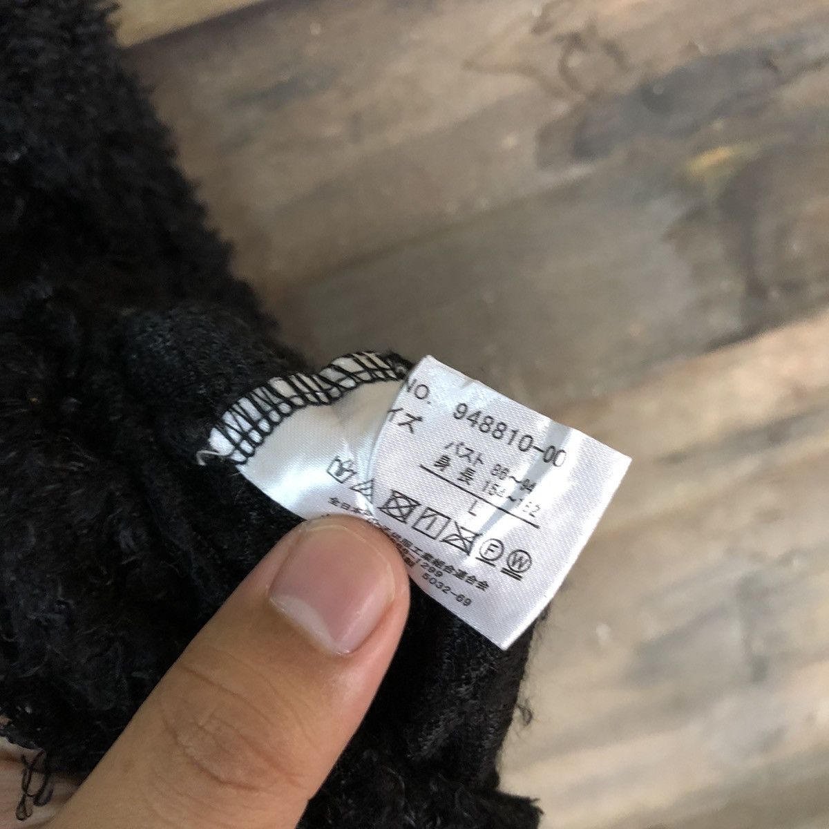 Vintage Japanese Brand Black Shag Shaggy Fur Mohair Knitwear #6696 Size US M / EU 48-50 / 2 - 8 Thumbnail