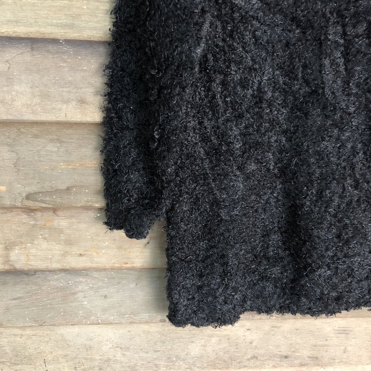 Vintage Japanese Brand Black Shag Shaggy Fur Mohair Knitwear #6696 Size US M / EU 48-50 / 2 - 4 Thumbnail