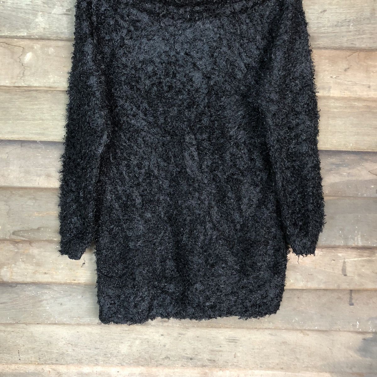 Vintage Japanese Brand Black Shag Shaggy Fur Mohair Knitwear #6696 Size US M / EU 48-50 / 2 - 3 Thumbnail