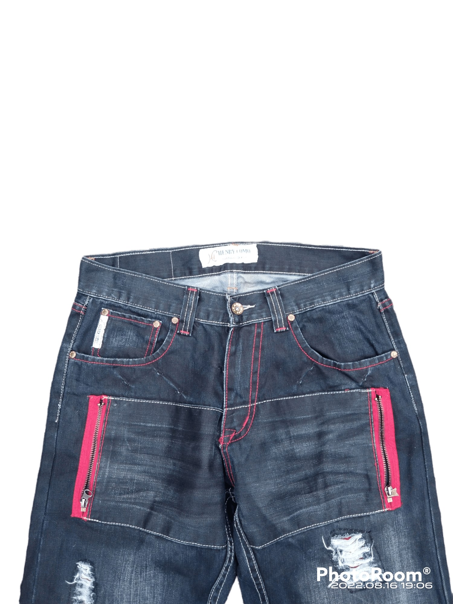 Japanese Brand DiSTRESSED BUSHPANTS MULTIPOCKET BY HENRY COMO DENIM PANTS Size US 31 - 3 Thumbnail