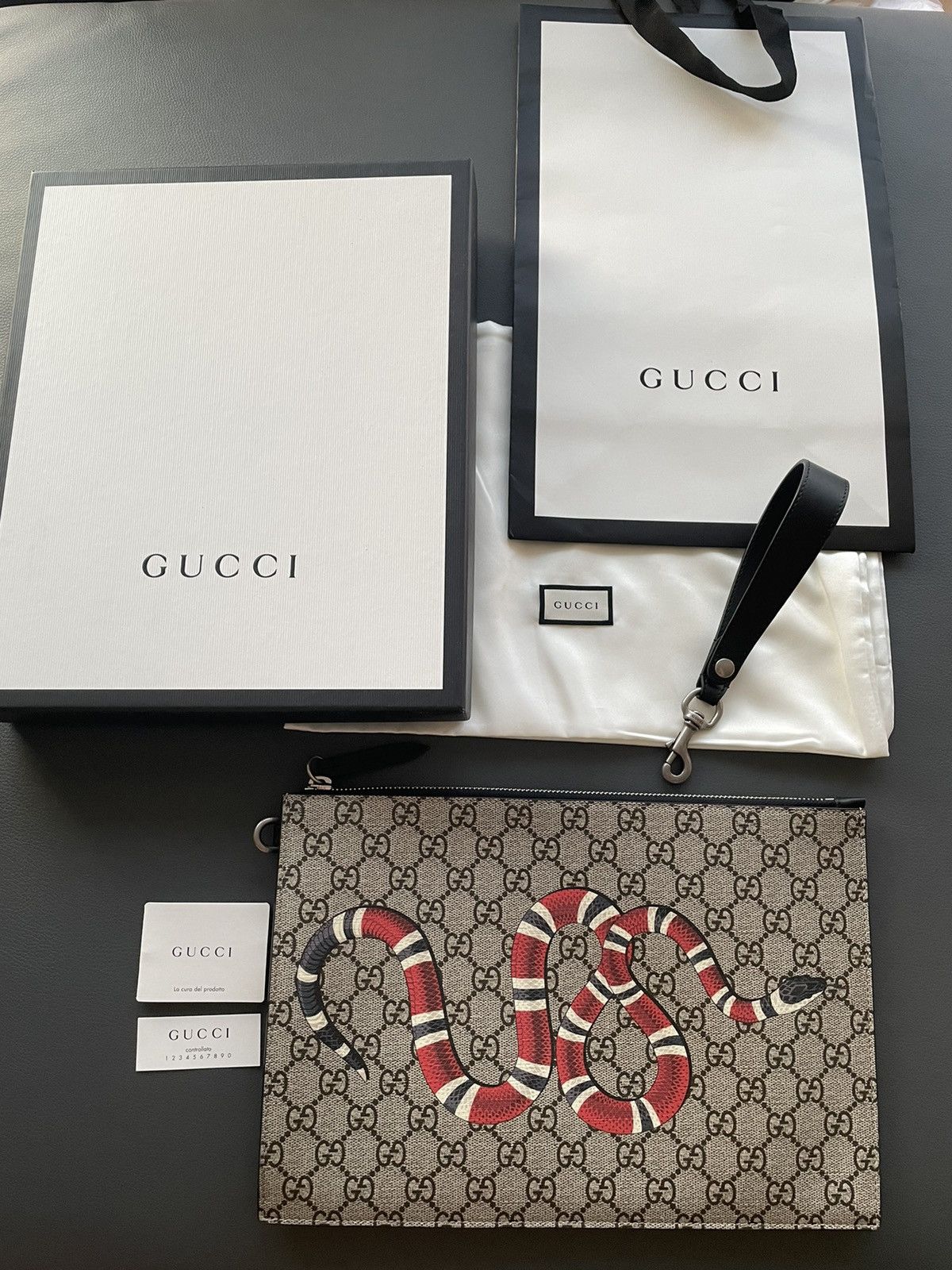 Gucci Limited Super Rare Brand New King Snake GG Pouch Clutch Bag Size ONE SIZE - 21 Thumbnail