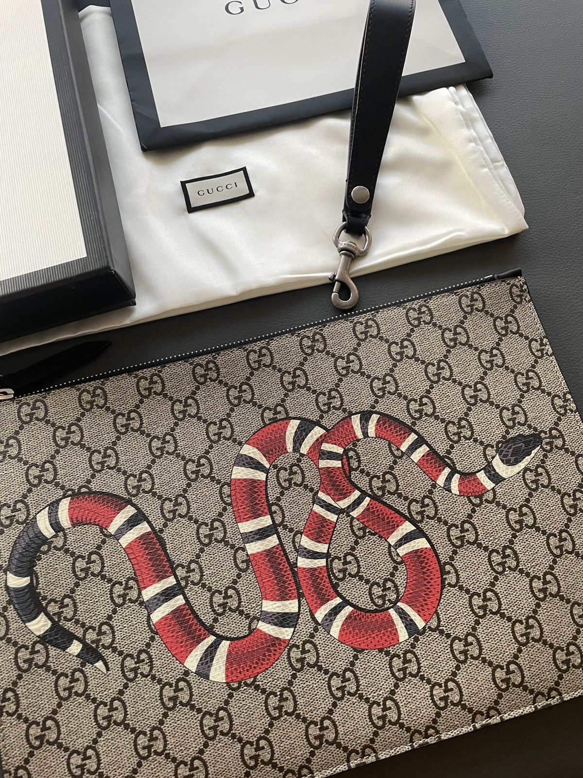 Gucci Limited Super Rare Brand New King Snake GG Pouch Clutch Bag Size ONE SIZE - 13 Thumbnail