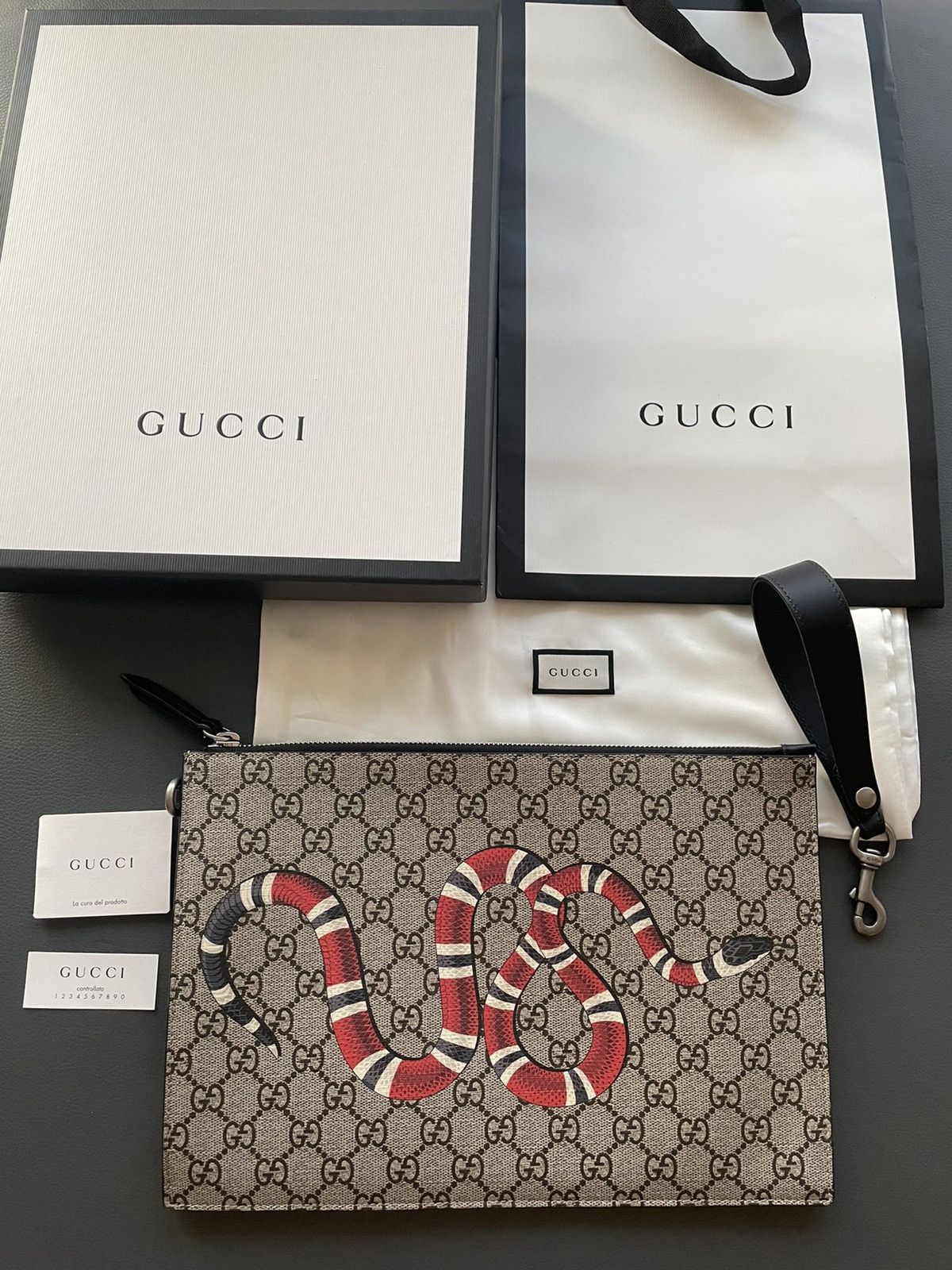 Gucci Limited Super Rare Brand New King Snake GG Pouch Clutch Bag Size ONE SIZE - 24 Thumbnail