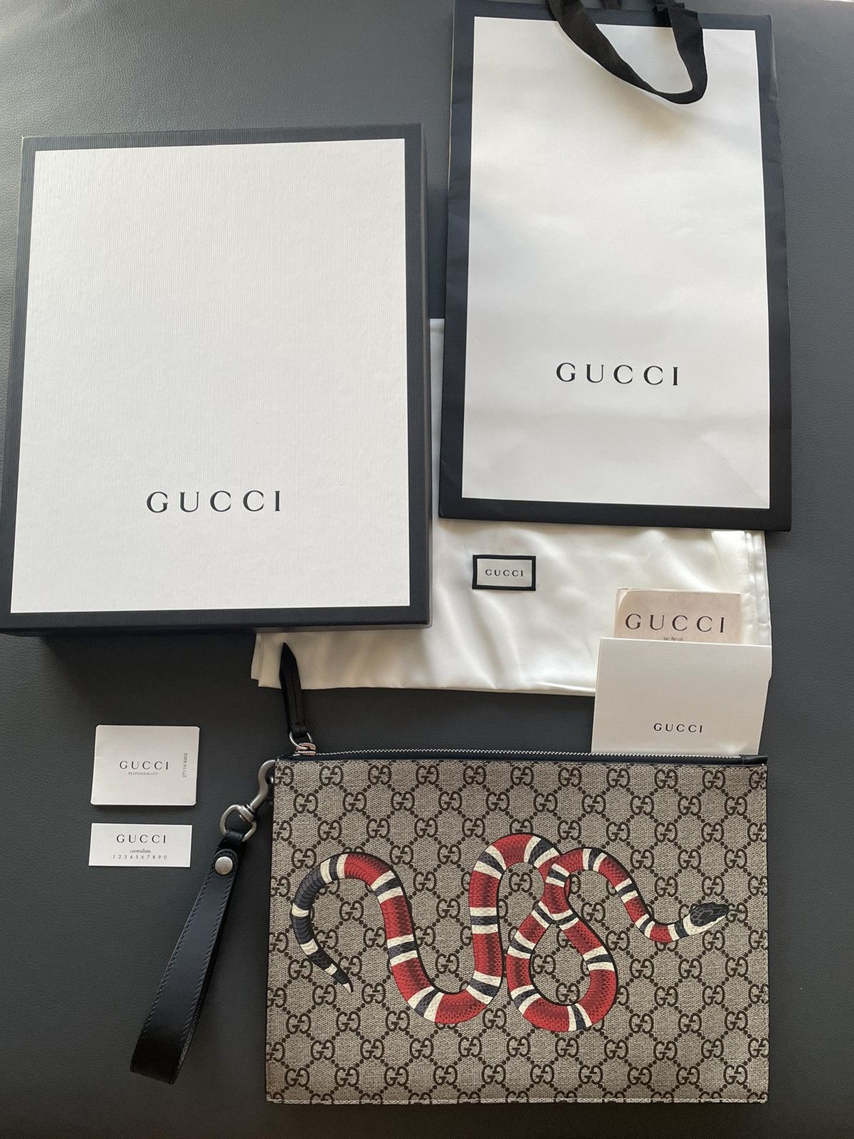 Gucci Limited Super Rare Brand New King Snake GG Pouch Clutch Bag Size ONE SIZE - 5 Thumbnail