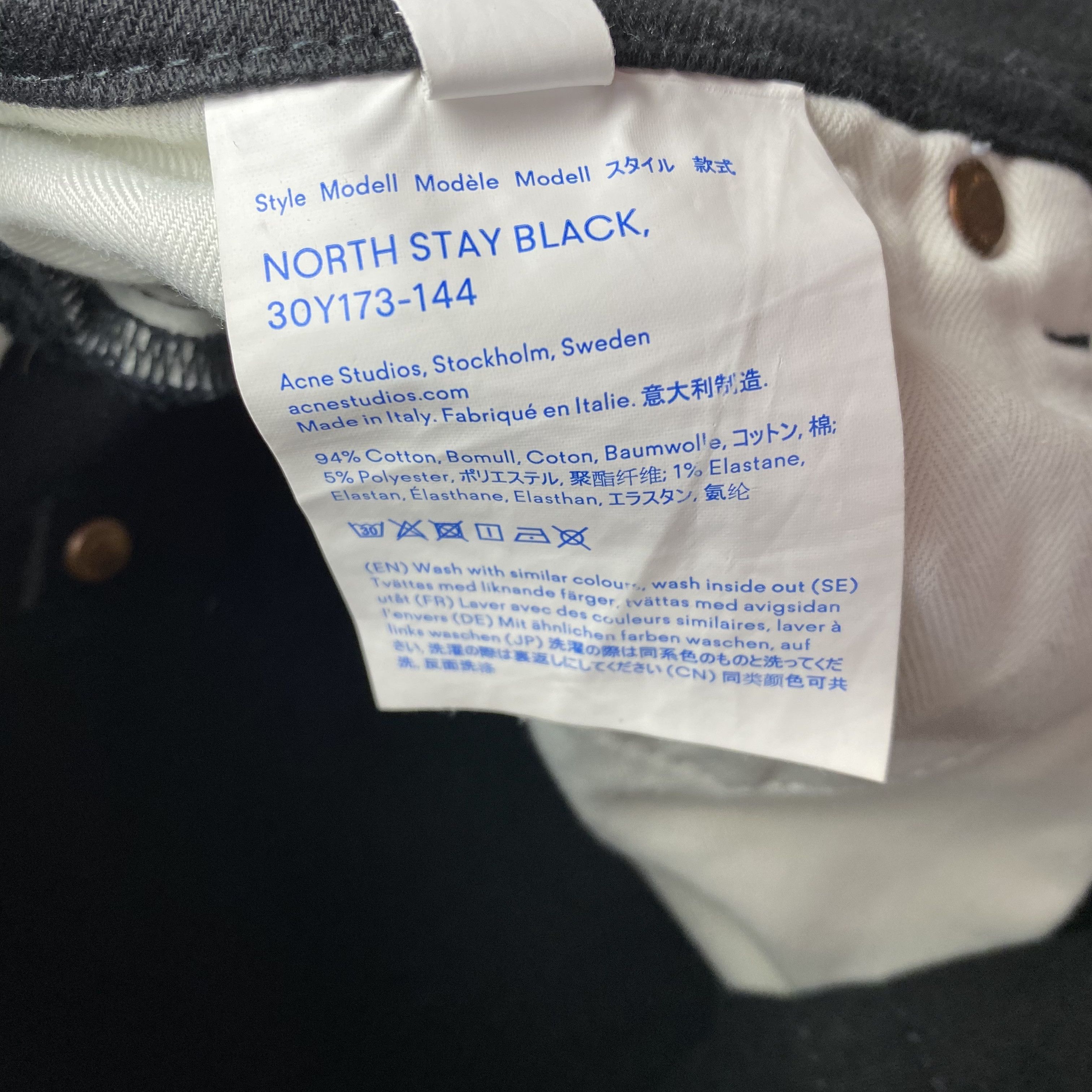 Acne Studios Acne Studios Blå Konnst Black Jeans Size US 31 - 6 Thumbnail