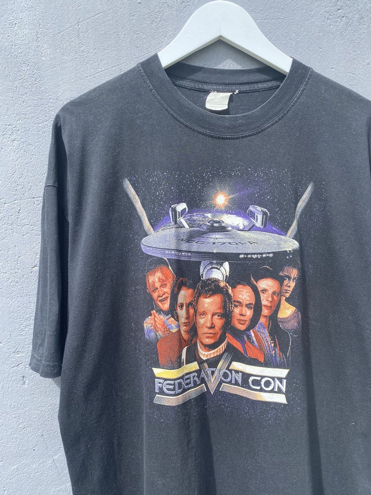 Sci-Fi Fantasy Vintage 90s Star Trek Deep Space Nine Movie Promo T Shirt Size US XL / EU 56 / 4 - 2 Thumbnail