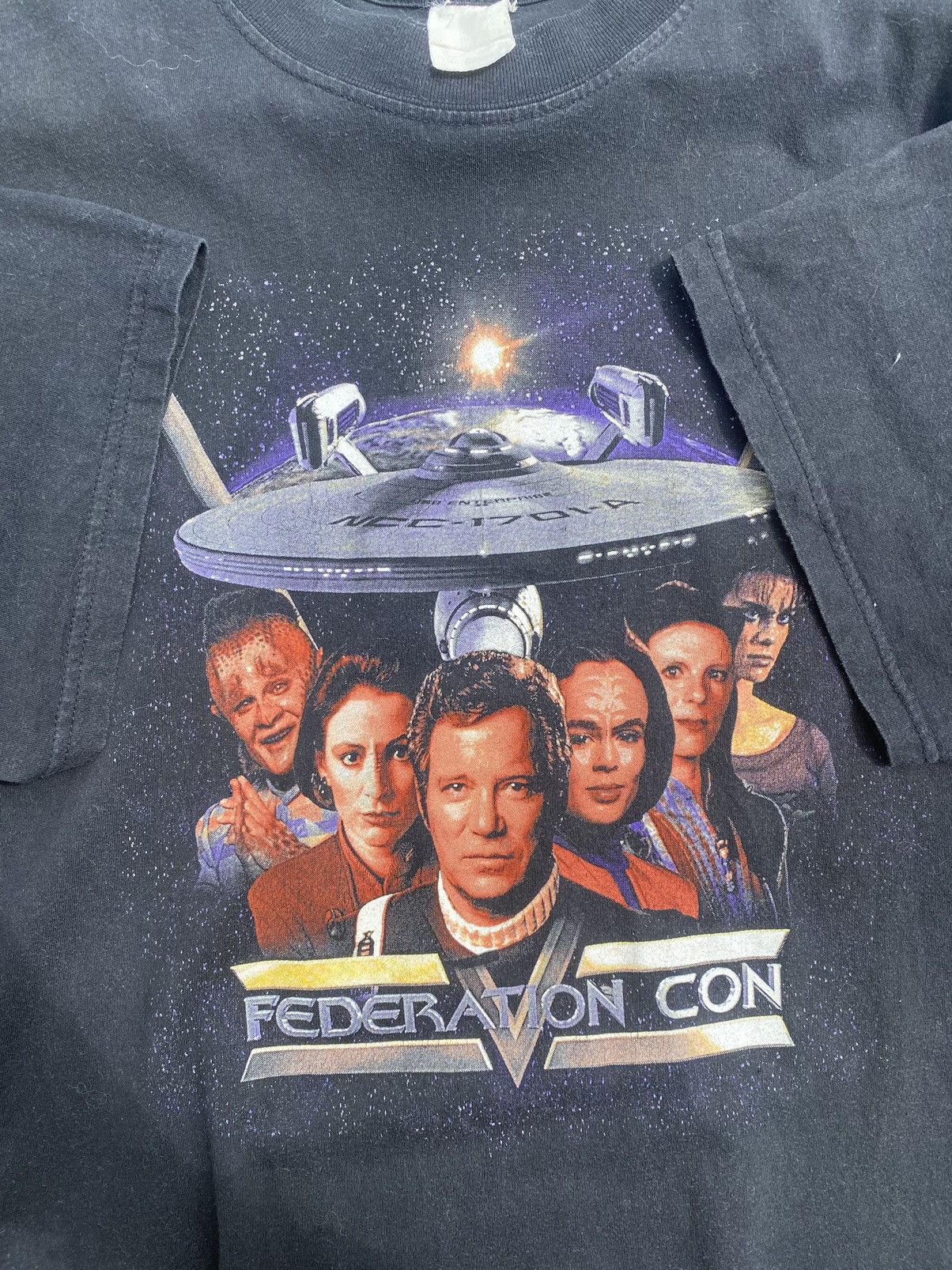 Sci-Fi Fantasy Vintage 90s Star Trek Deep Space Nine Movie Promo T Shirt Size US XL / EU 56 / 4 - 3 Thumbnail