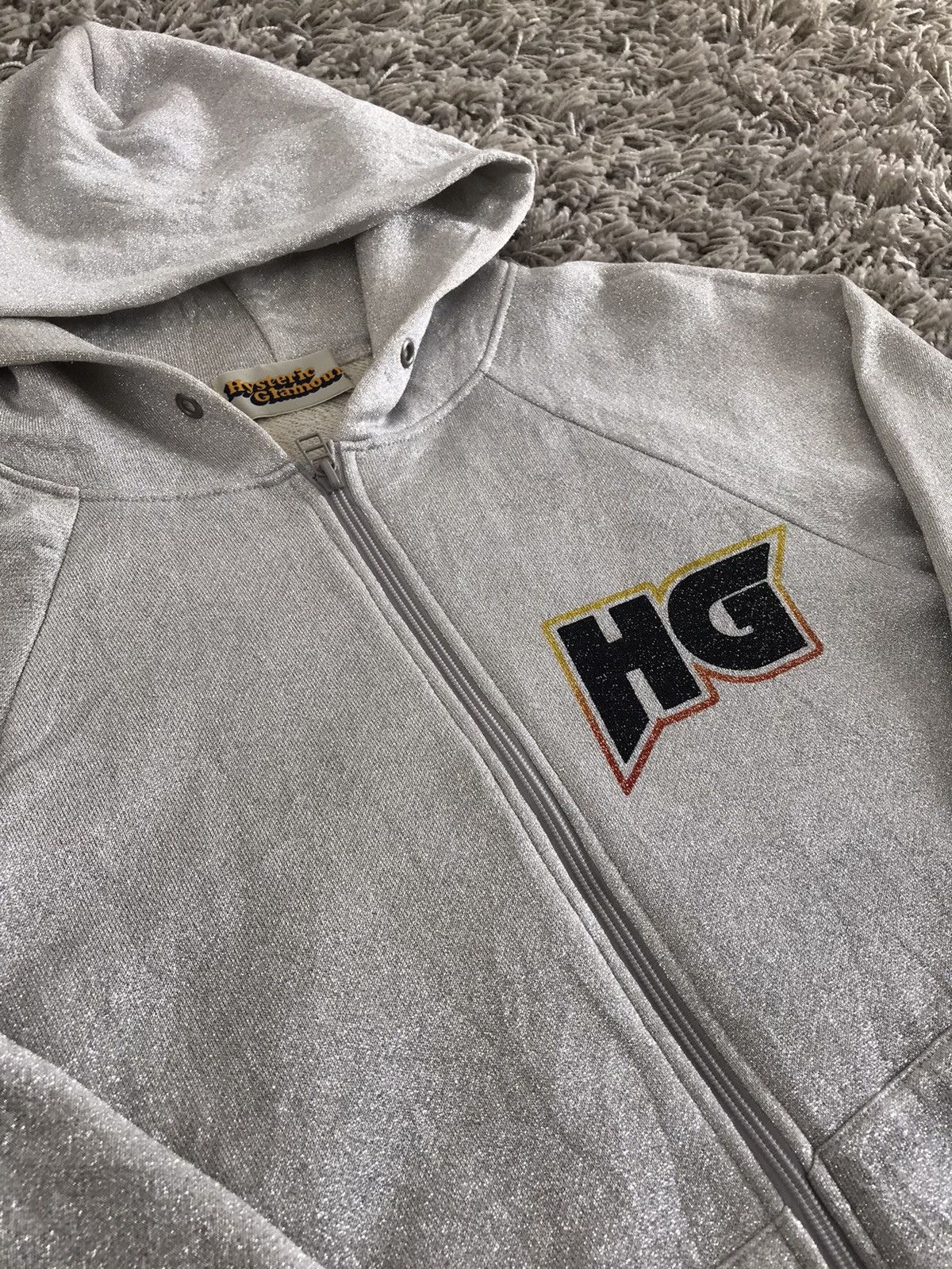 Hysteric Glamour Vintage Hysteric Glamour Glitter Zipper Hoodie Size S / US 4 / IT 40 - 2 Thumbnail