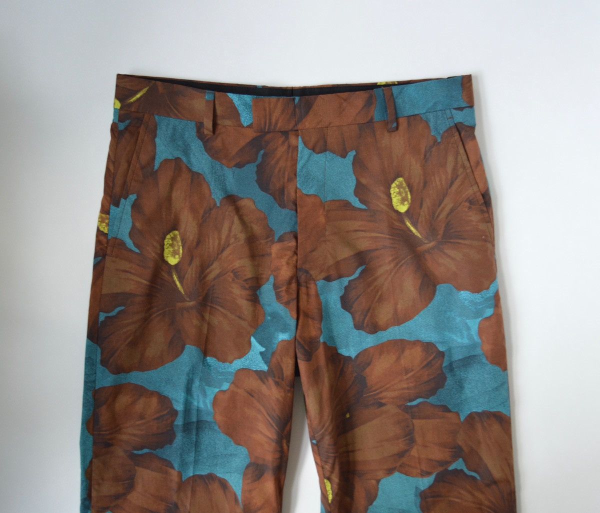 Dries Van Noten S/S 20 Hibiscus Print Trousers Size US 30 / EU 46 - 2 Thumbnail