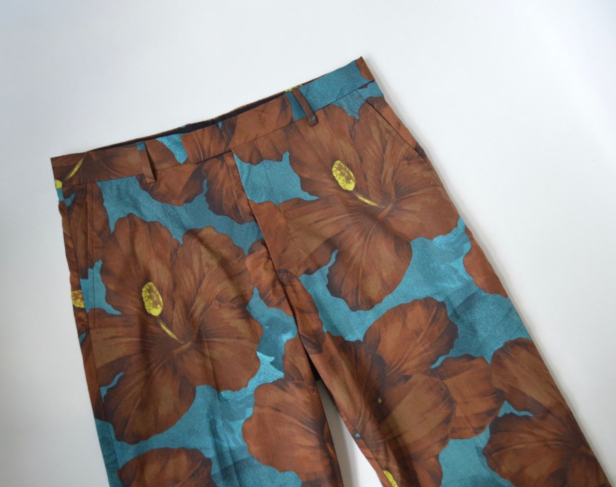 Dries Van Noten S/S 20 Hibiscus Print Trousers Size US 30 / EU 46 - 4 Thumbnail