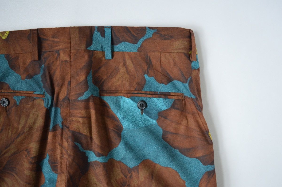 Dries Van Noten S/S 20 Hibiscus Print Trousers Size US 30 / EU 46 - 10 Thumbnail