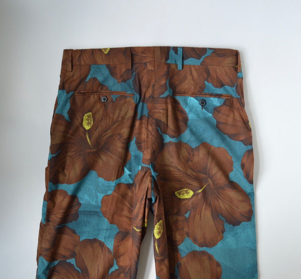 Dries Van Noten S/S 20 Hibiscus Print Trousers Size US 30 / EU 46 - 9 Thumbnail