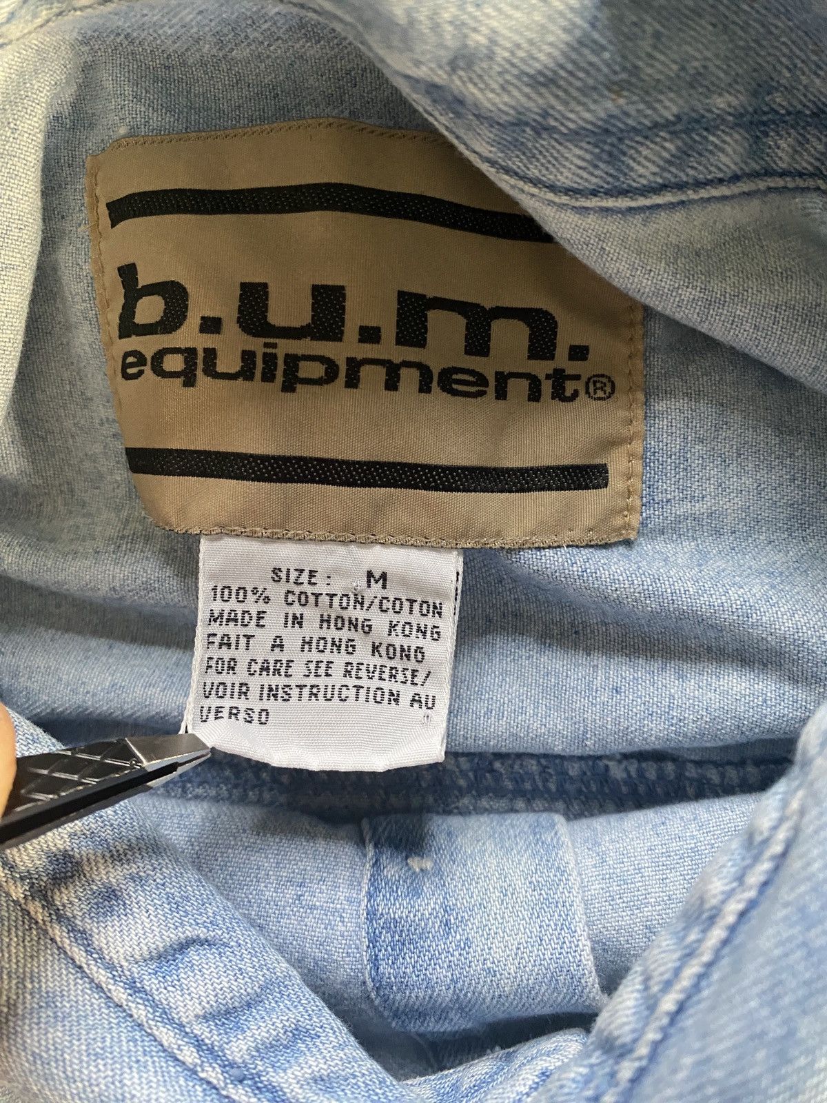 B.U.M Equipment Vintage 90’s BUM Equipment Denim Long Sleeve Button Up Size US M / EU 48-50 / 2 - 5 Thumbnail