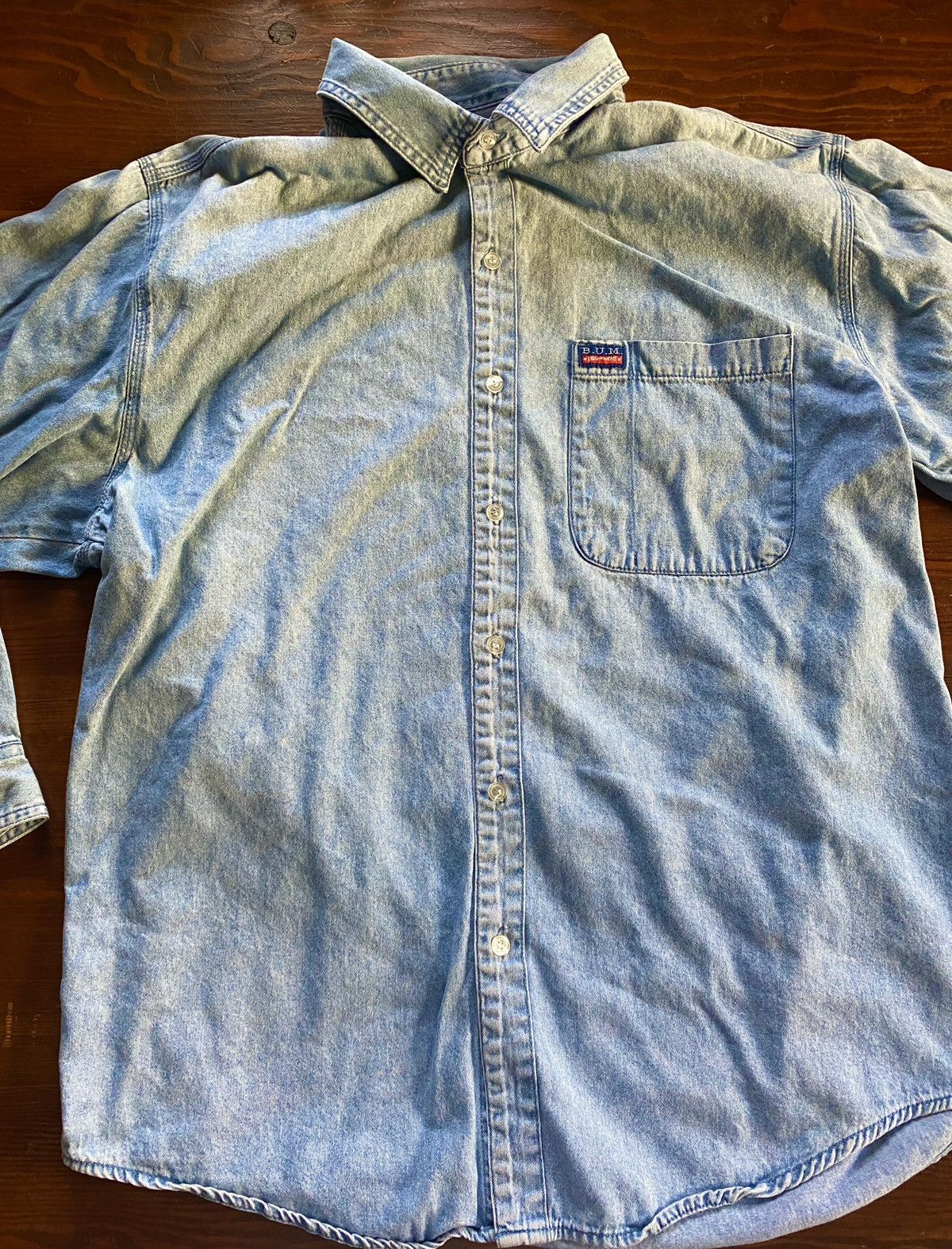 B.U.M Equipment Vintage 90’s BUM Equipment Denim Long Sleeve Button Up Size US M / EU 48-50 / 2 - 7 Thumbnail