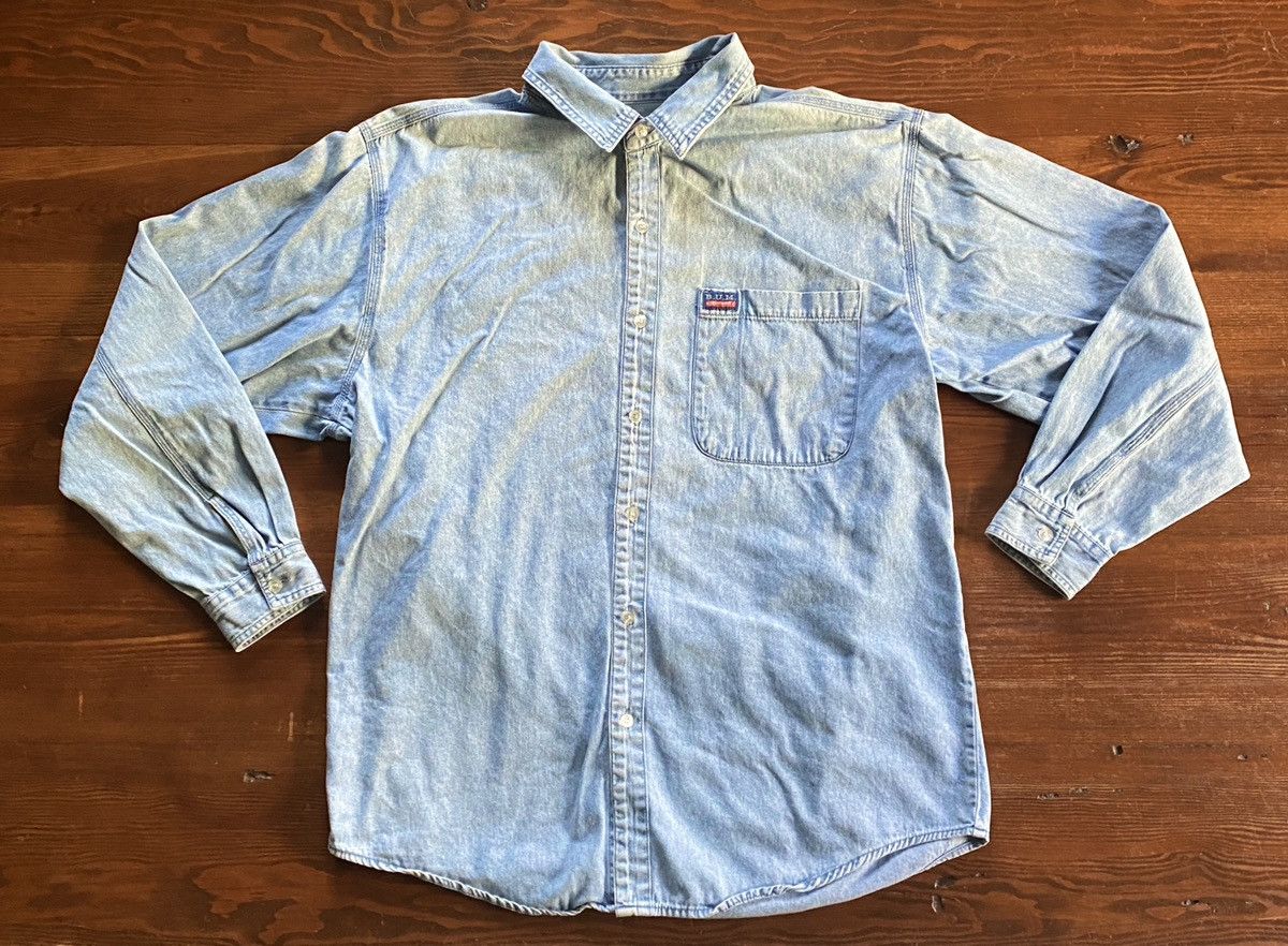 B.U.M Equipment Vintage 90’s BUM Equipment Denim Long Sleeve Button Up Size US M / EU 48-50 / 2 - 2 Thumbnail