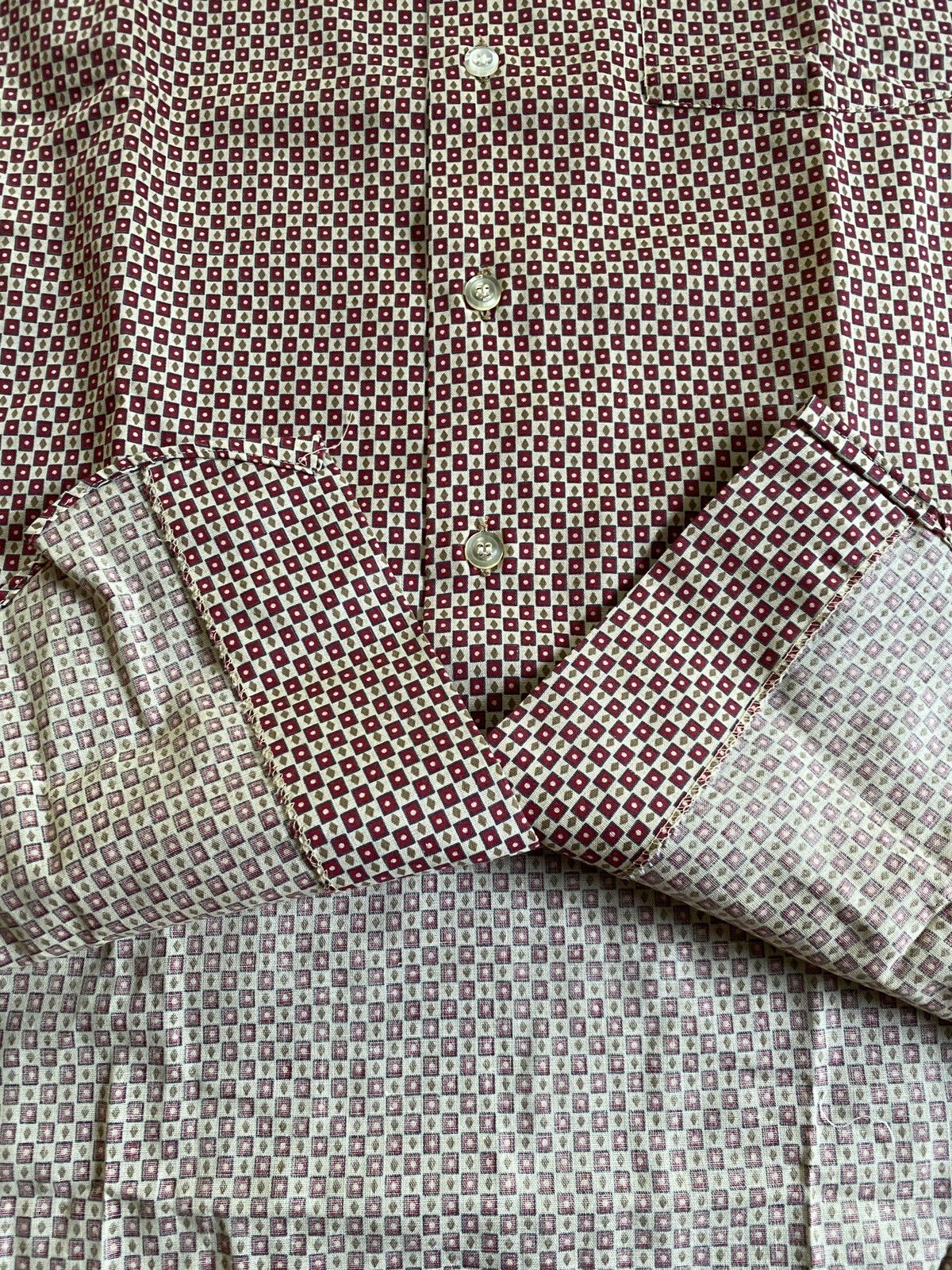 Vintage Vintage NWOT 70’s Kmart Patterned Long Sleeve Button Up Size US L / EU 52-54 / 3 - 5 Thumbnail
