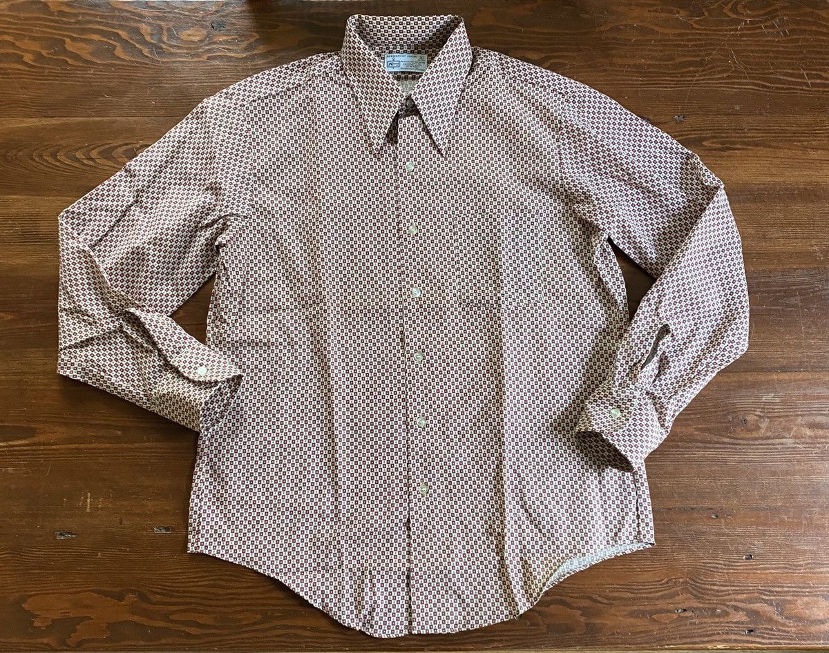 Vintage Vintage NWOT 70’s Kmart Patterned Long Sleeve Button Up Size US L / EU 52-54 / 3 - 2 Thumbnail