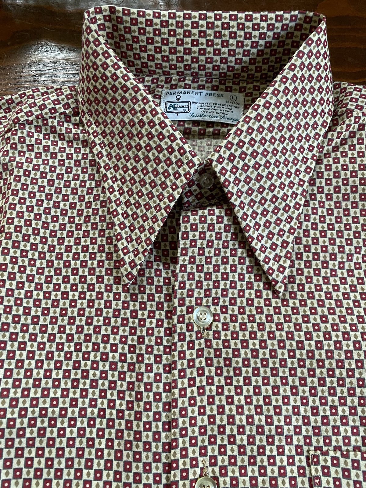 Vintage Vintage NWOT 70’s Kmart Patterned Long Sleeve Button Up Size US L / EU 52-54 / 3 - 4 Thumbnail