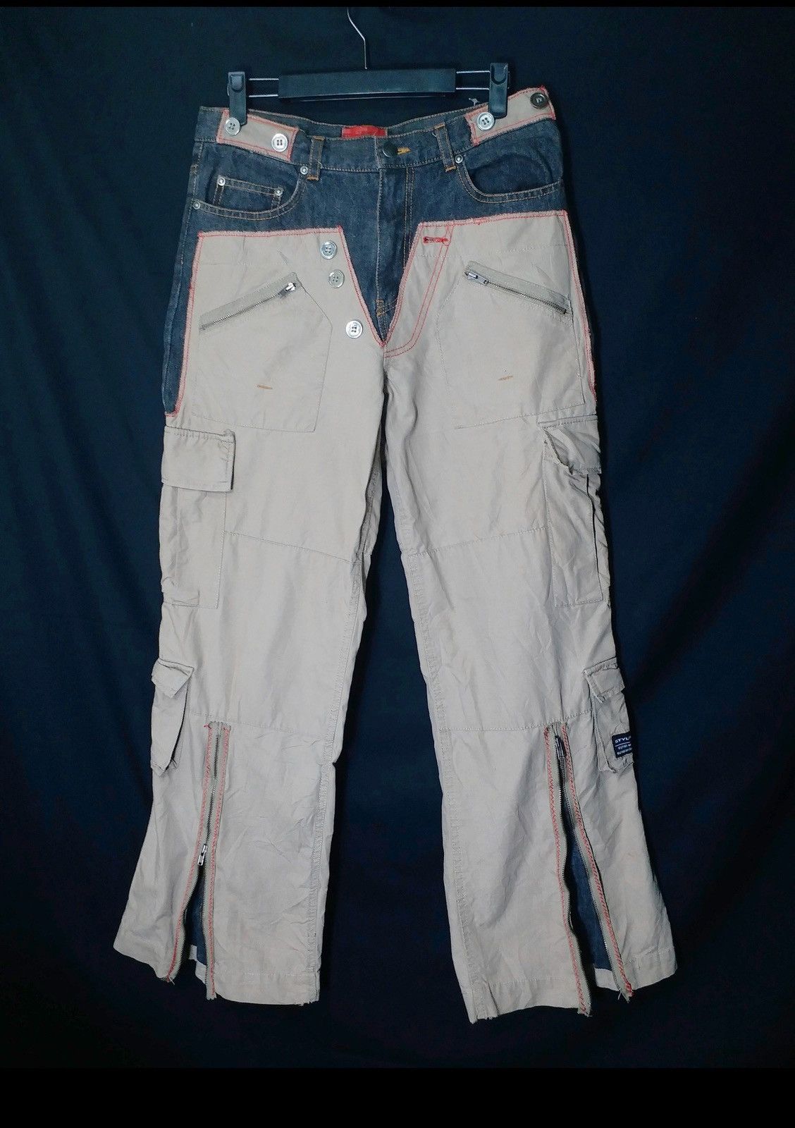Japanese Brand OFFER TODAY🚨 FLARE BAGGY PANTS HYBIRD RAPPER OUTFIT Size US 32 / EU 48 - 1 Thumbnail
