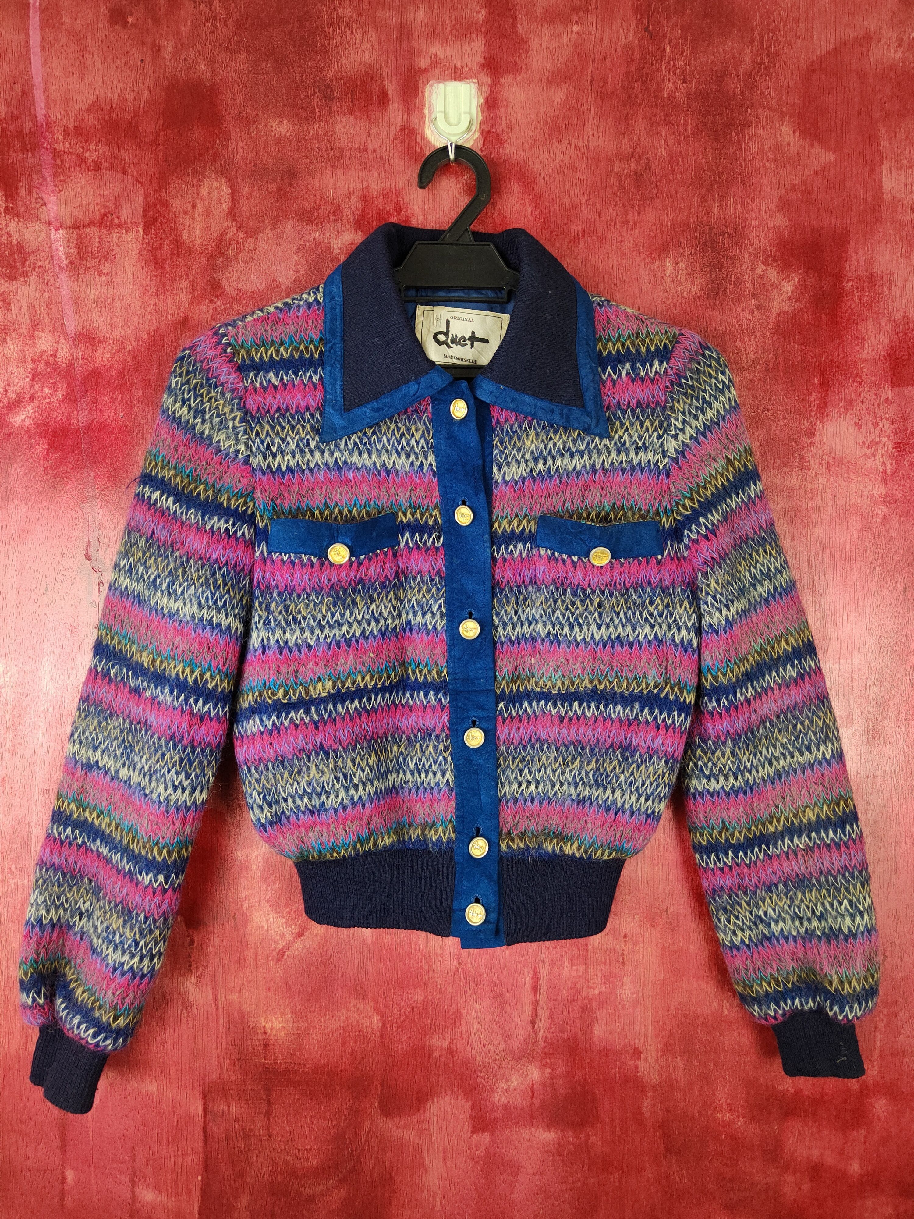 Homespun Knitwear Duet - Made Moiselle Shag Shaggy Fur Mohair Knitwear #S373 Size XS / US 0-2 / IT 36-38 - 1 Thumbnail