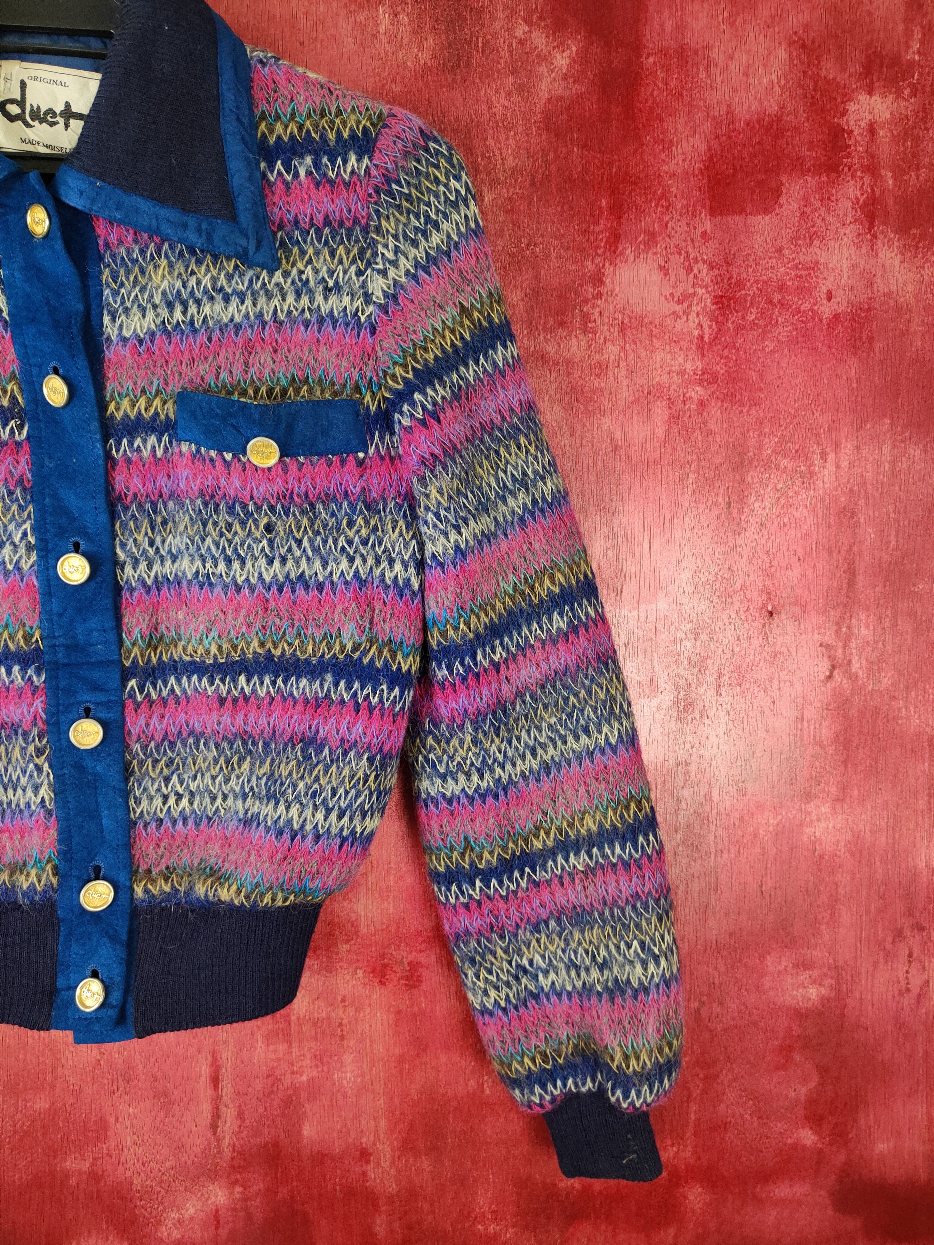 Homespun Knitwear Duet - Made Moiselle Shag Shaggy Fur Mohair Knitwear #S373 Size XS / US 0-2 / IT 36-38 - 7 Thumbnail