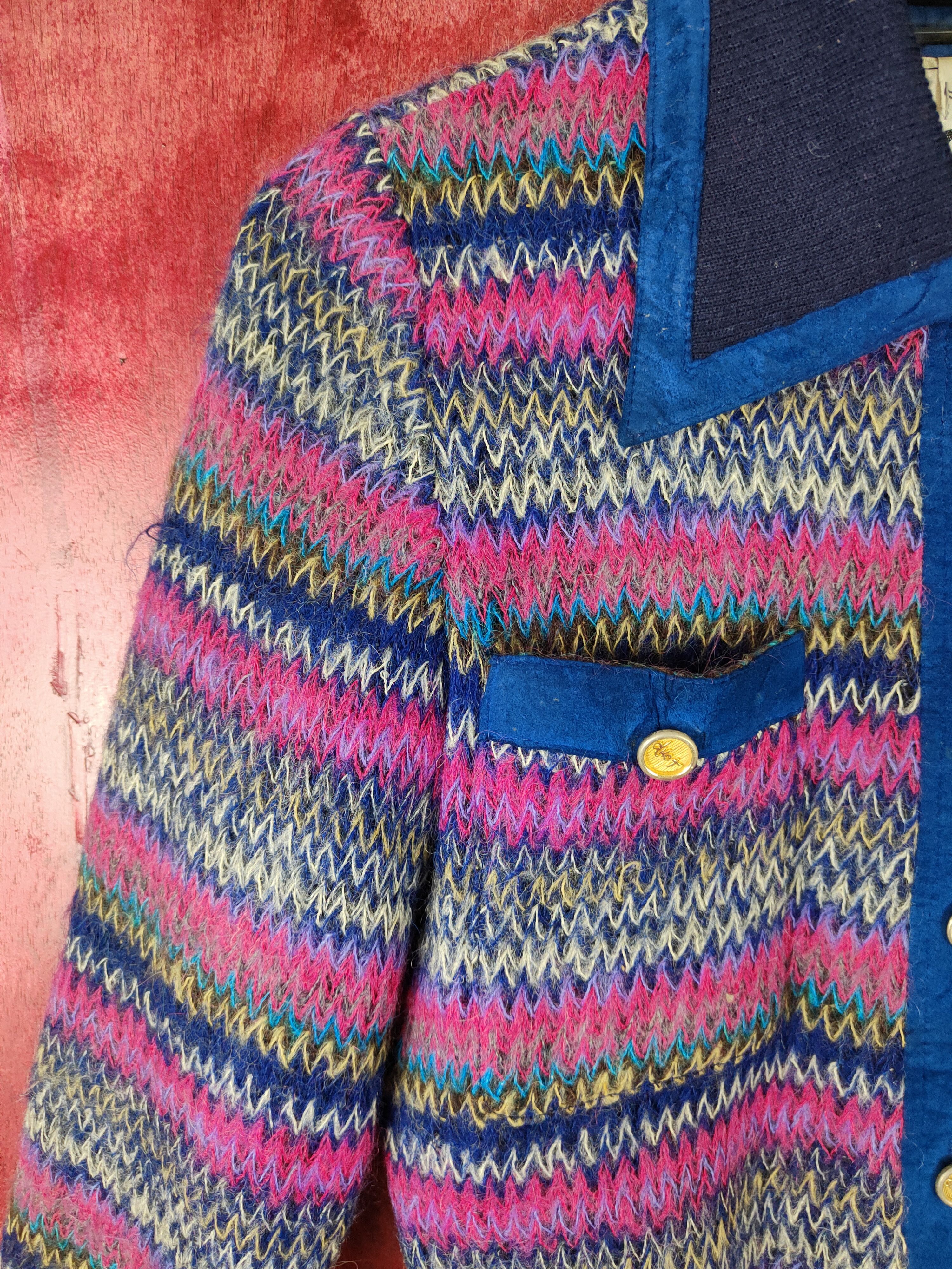 Homespun Knitwear Duet - Made Moiselle Shag Shaggy Fur Mohair Knitwear #S373 Size XS / US 0-2 / IT 36-38 - 4 Thumbnail
