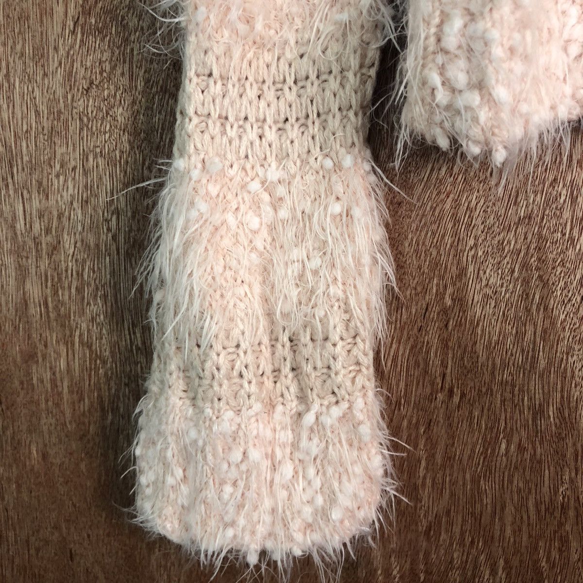 Vintage DL Ingni crochet stripe Mohair Fur Shaggy Knitwear #c227 Size M / US 6-8 / IT 42-44 - 5 Thumbnail