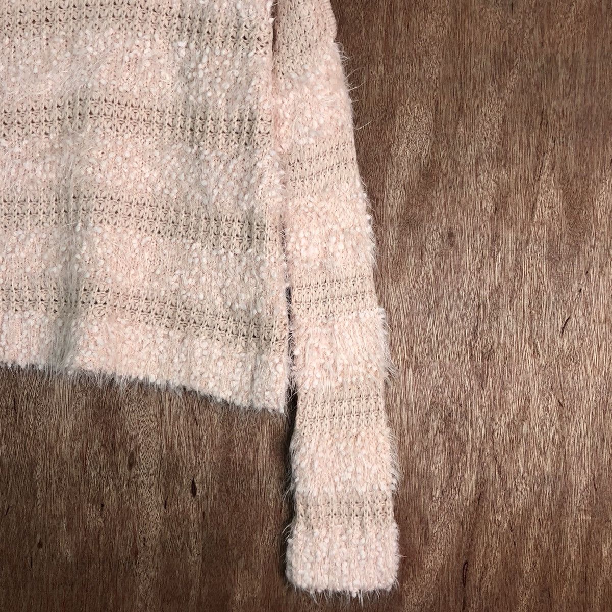Vintage DL Ingni crochet stripe Mohair Fur Shaggy Knitwear #c227 Size M / US 6-8 / IT 42-44 - 4 Thumbnail