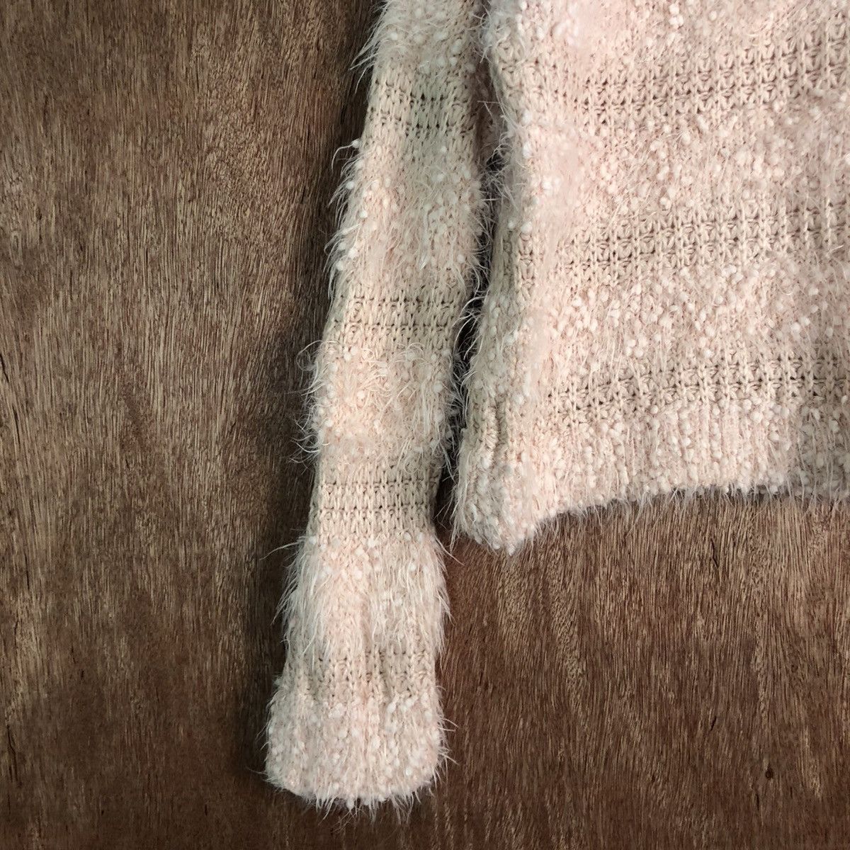 Vintage DL Ingni crochet stripe Mohair Fur Shaggy Knitwear #c227 Size M / US 6-8 / IT 42-44 - 6 Thumbnail