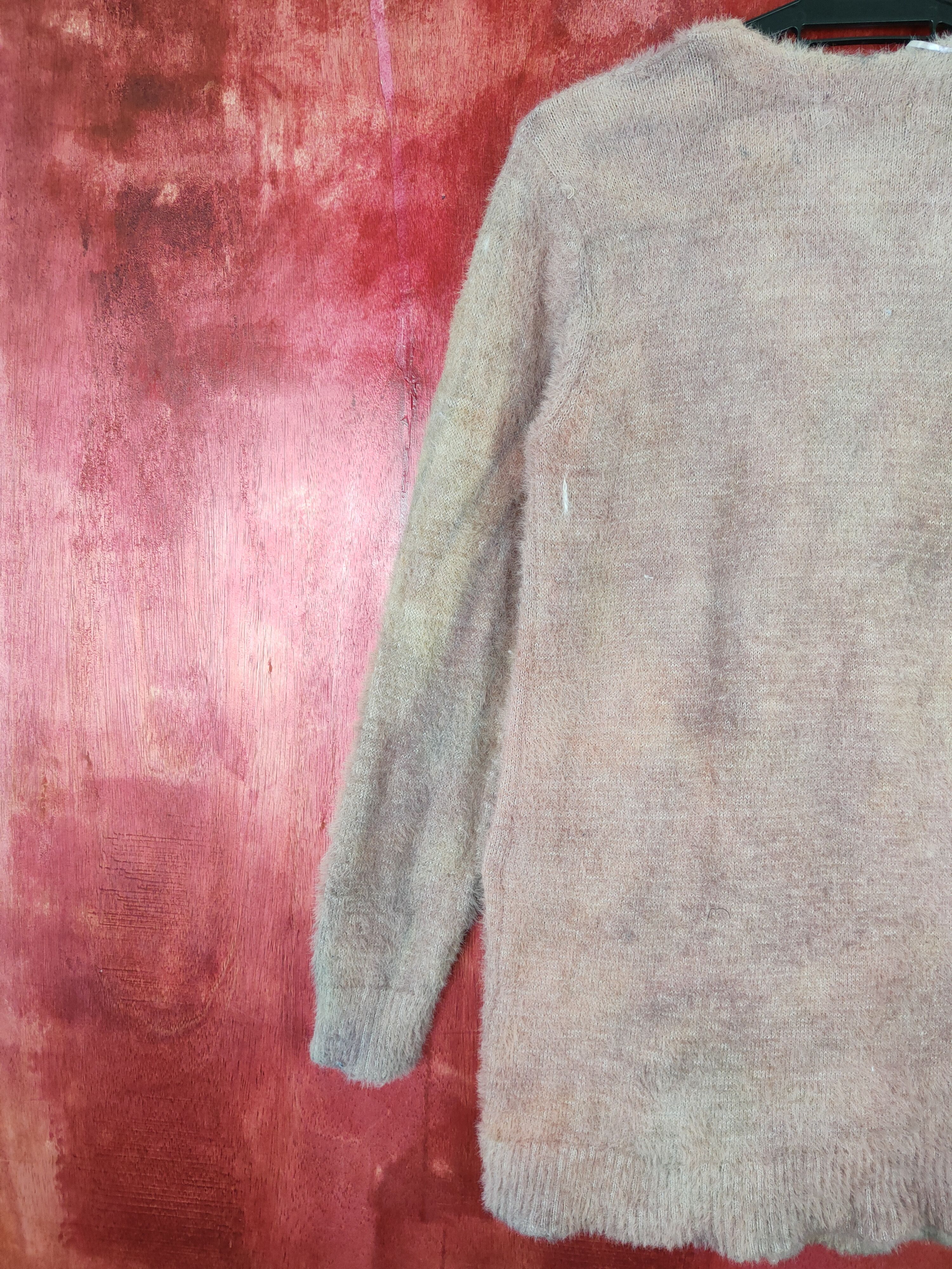 Homespun Knitwear × Japanese Brand Naughty Dog faded cardigan Shaggy Fur Mohair Knitwear #S407 Size M / US 6-8 / IT 42-44 - 8 Thumbnail